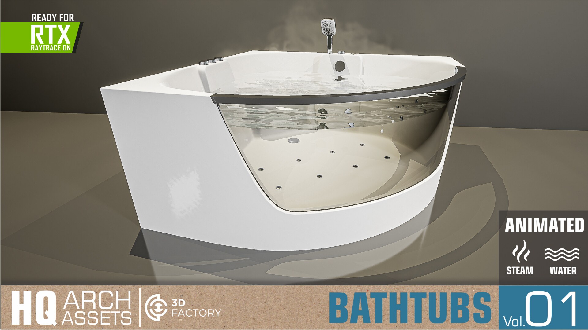 HQ Bathtubs Vol. 1 in Architectural Visualization UE Marketplace