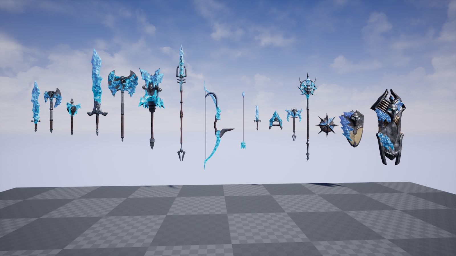 Fantasy Ice Weapon Set in Weapons - UE Marketplace