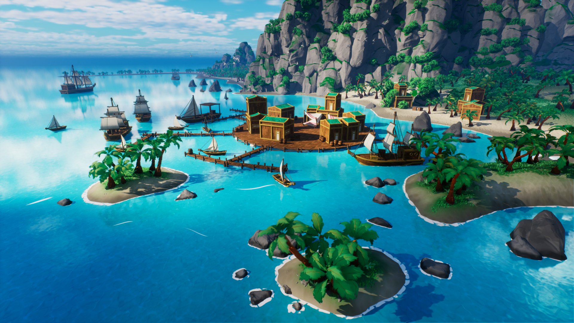 Stylized beach environment