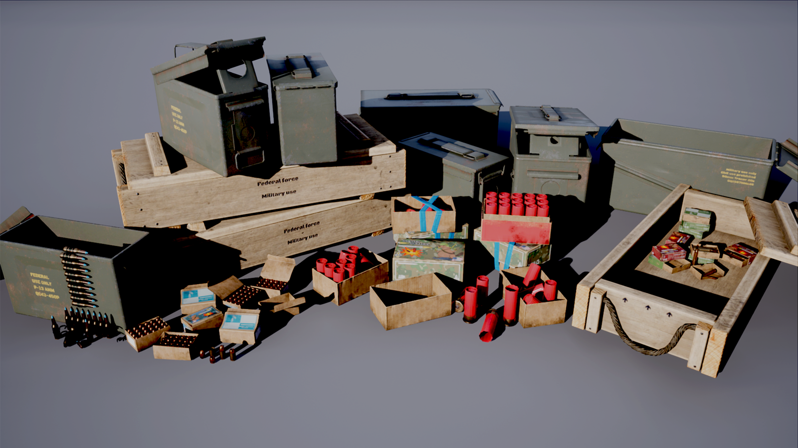 Bullets and Boxes Pack in Props UE Marketplace