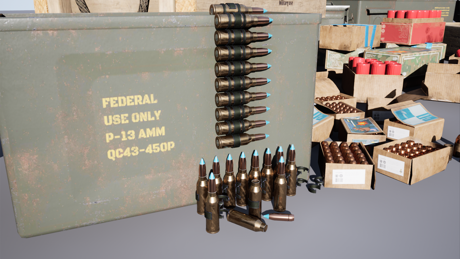 Bullets and Boxes Pack in Props UE Marketplace