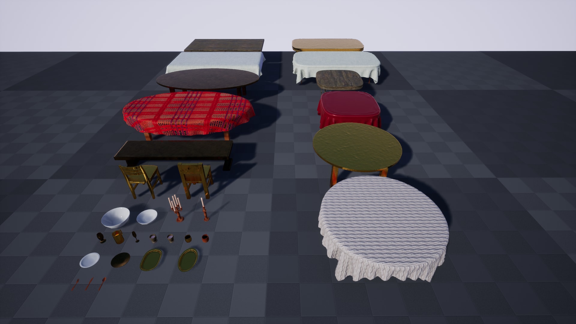 Table Prop Pack in Props - UE Marketplace