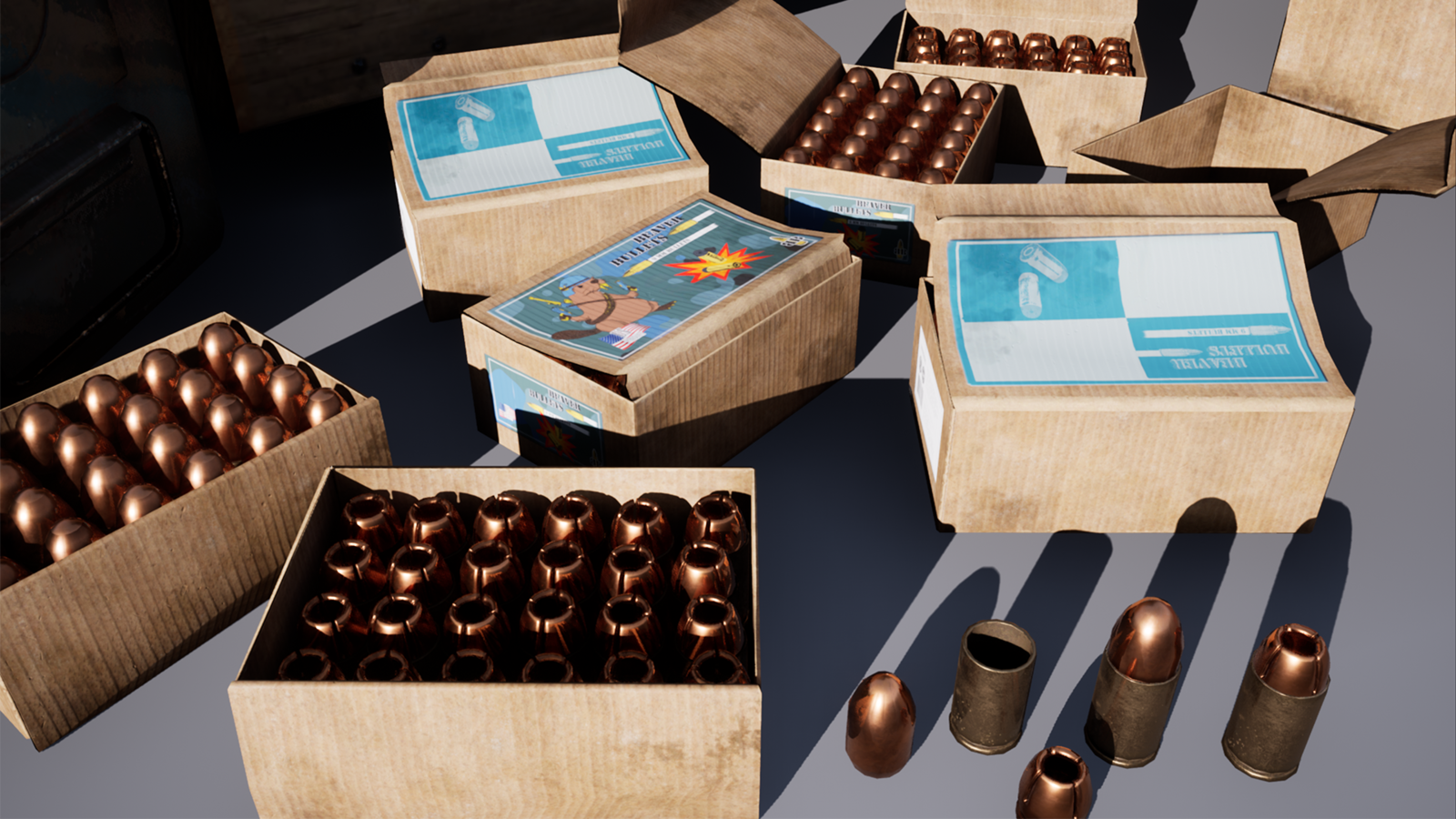 Bullets and Boxes Pack in Props UE Marketplace