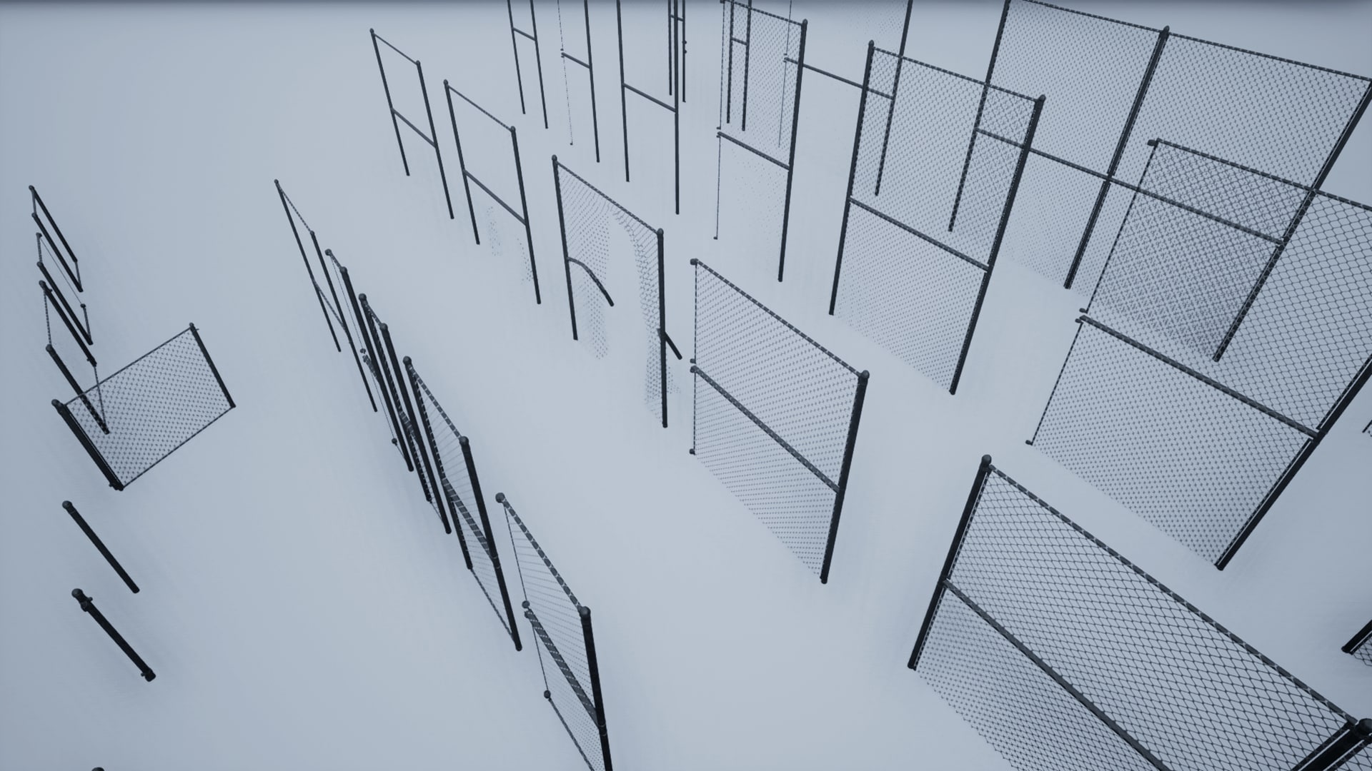 Modular Chain Link Fences in Props - UE Marketplace