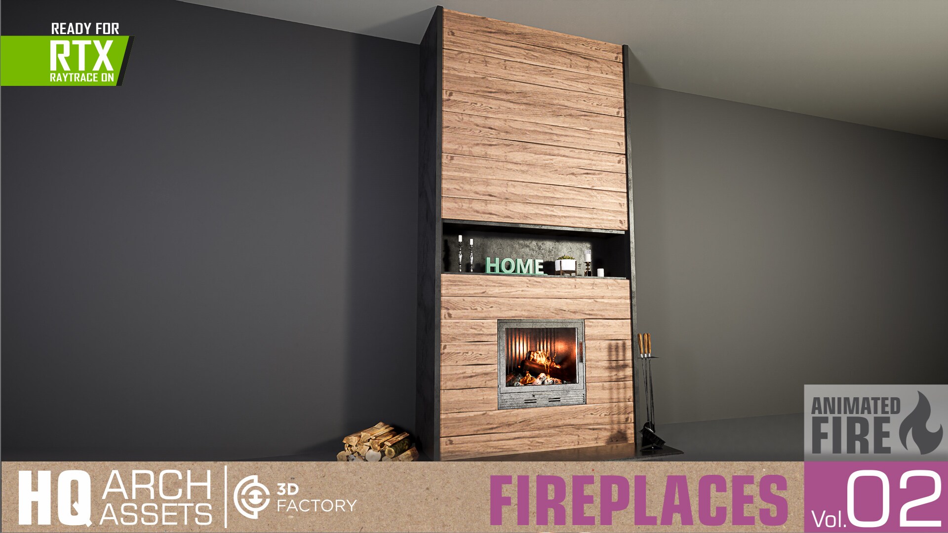 HQ Fireplaces Vol. 2 in Architectural Visualization UE Marketplace