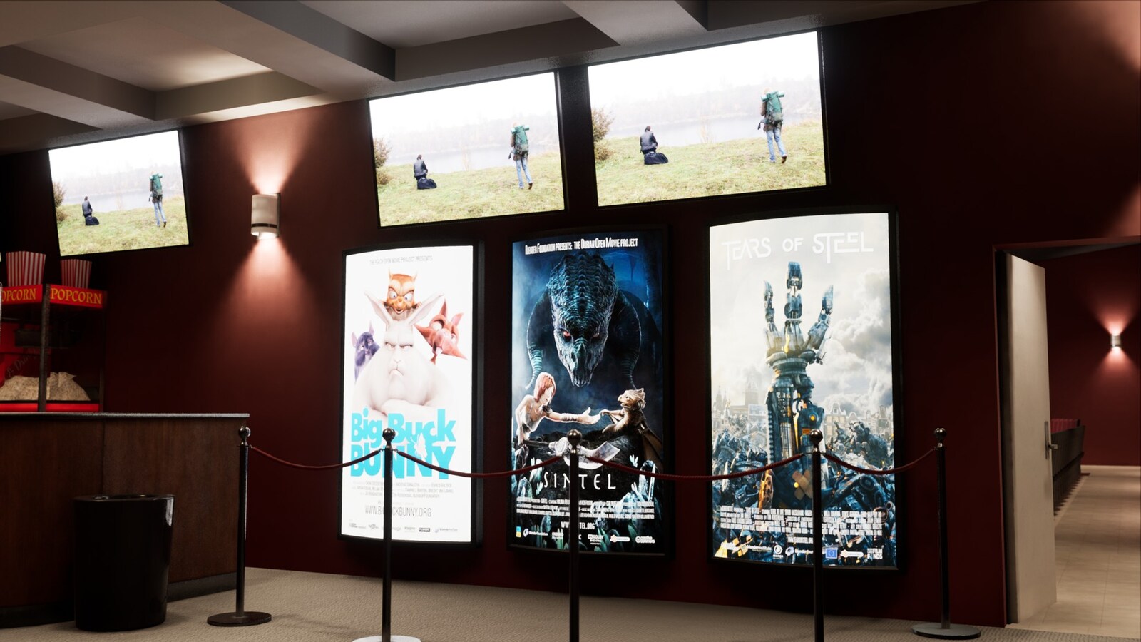 Movie Theater Pack Realistic Movie Theater Props in Props UE