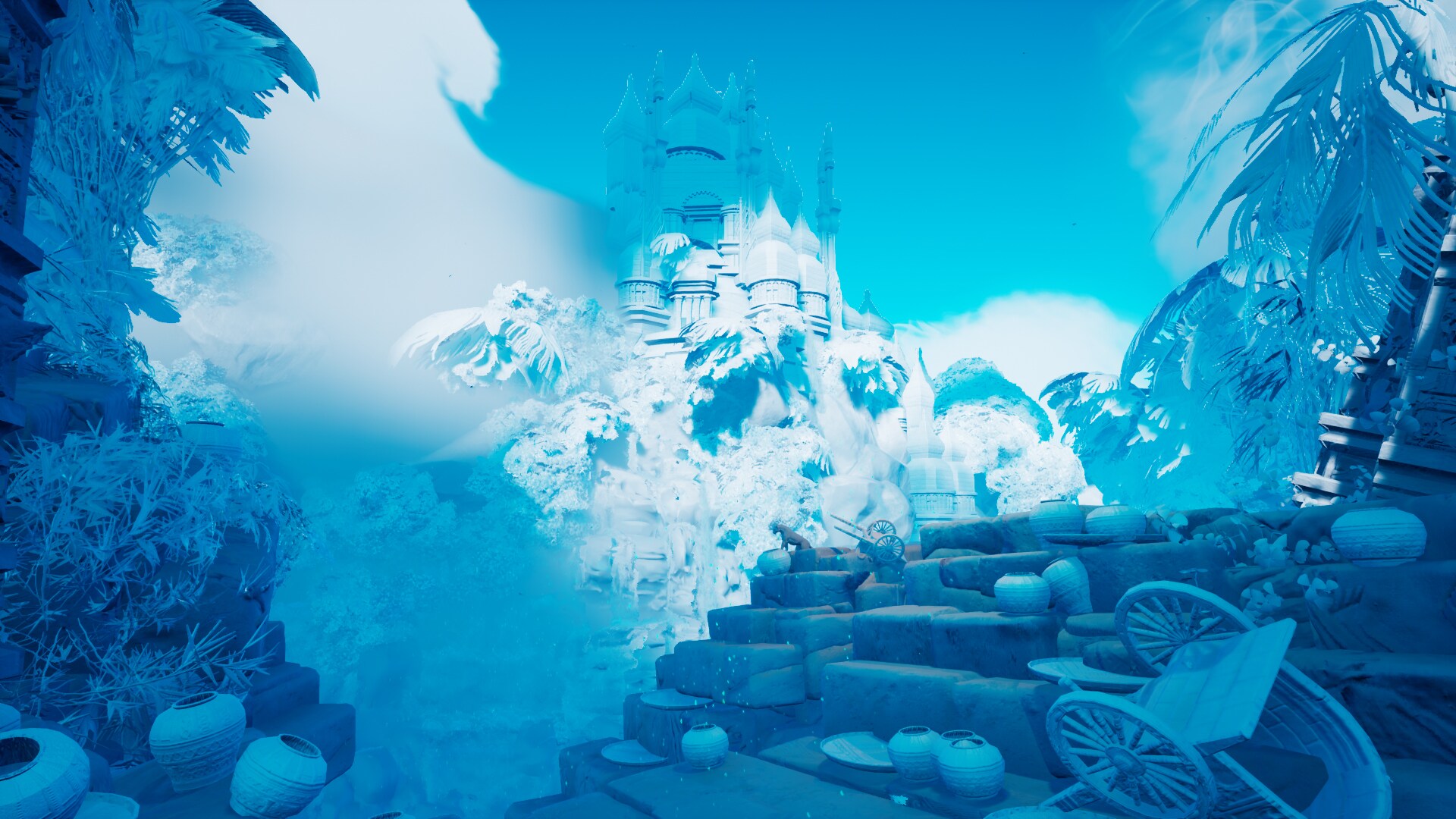 Limestone Temple with Waterfalls Asset Pack in Environments UE