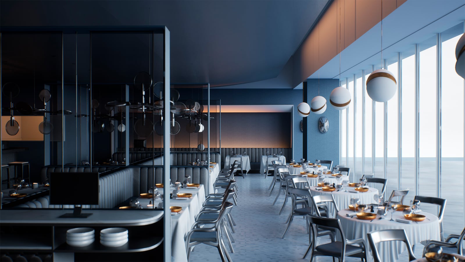 Contemporary Restaurant in Architectural Visualization UE Marketplace