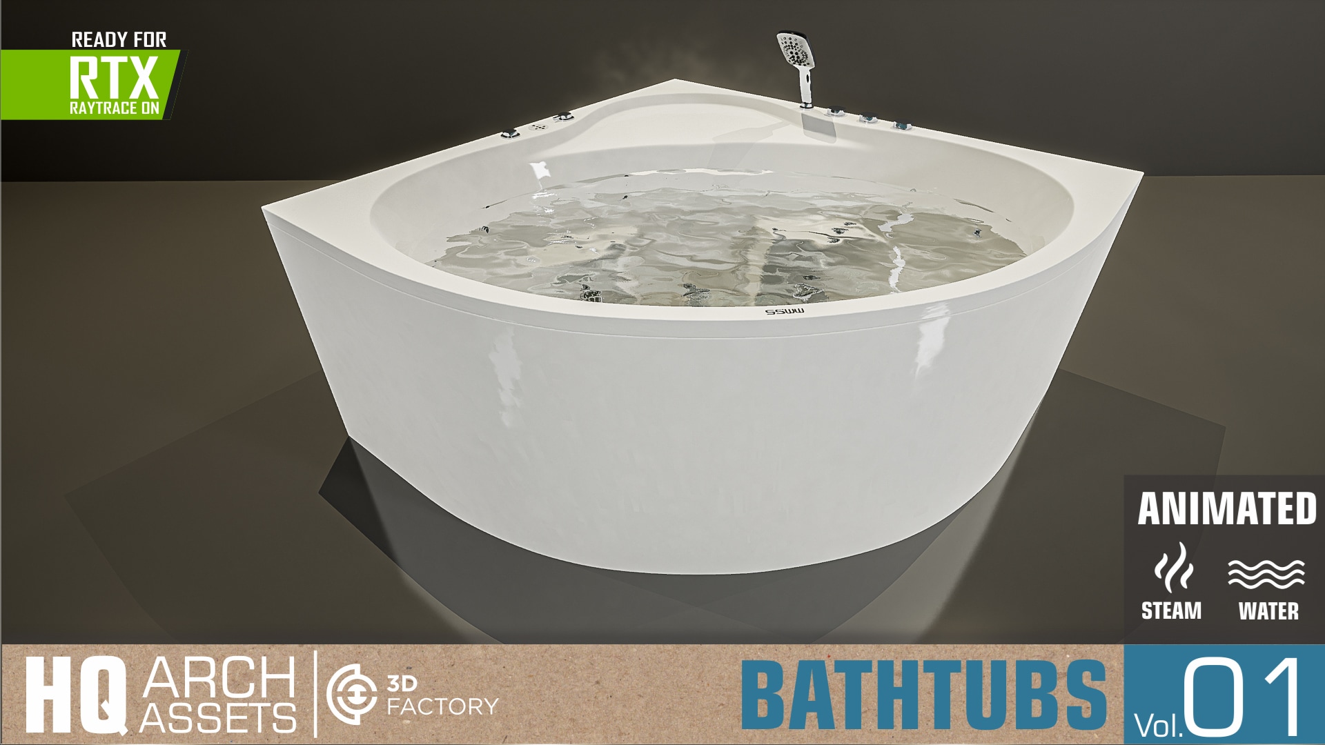 HQ Bathtubs Vol. 1 in Architectural Visualization UE Marketplace