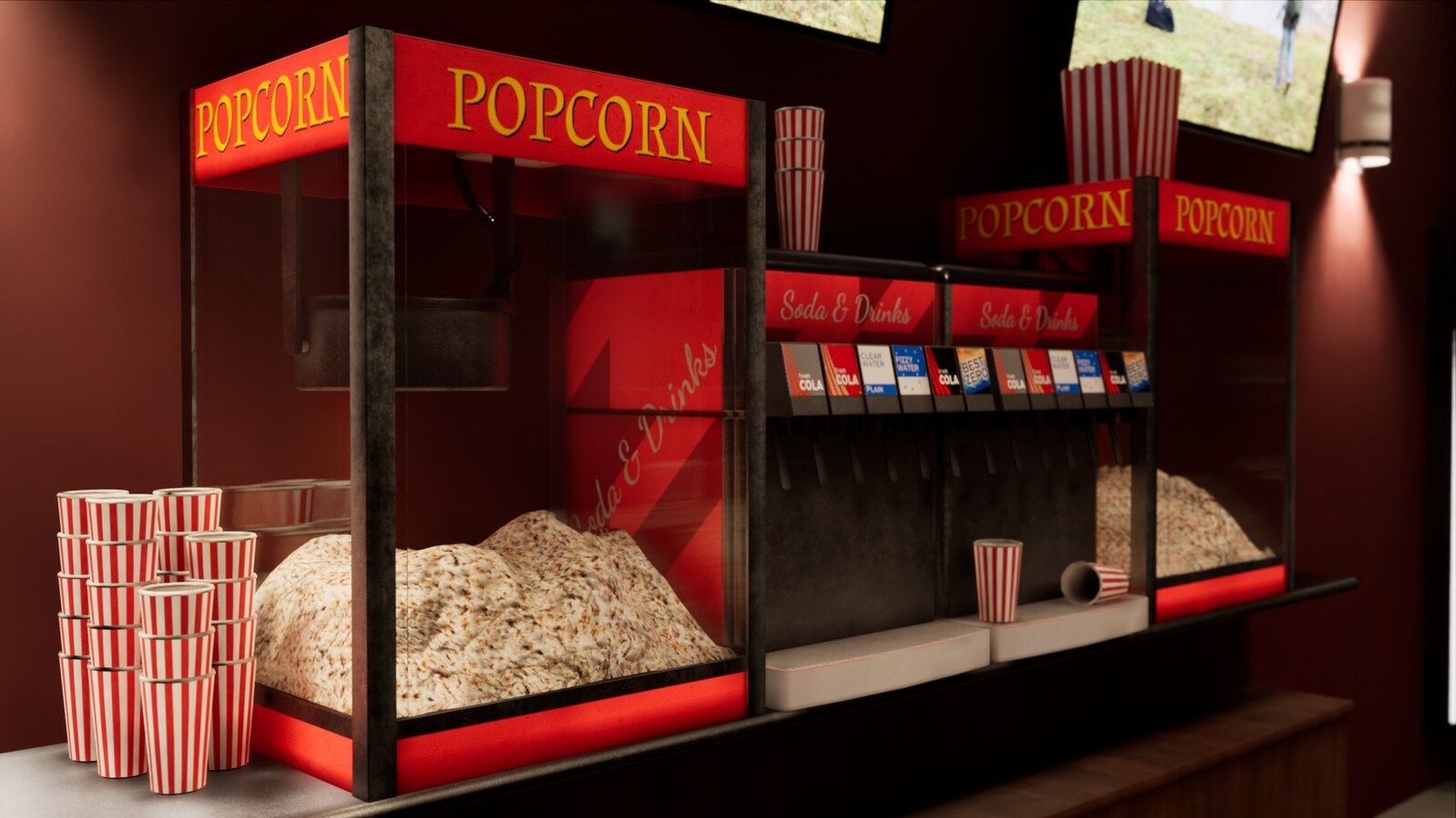 Movie Theater Pack Realistic Movie Theater Props in Props UE