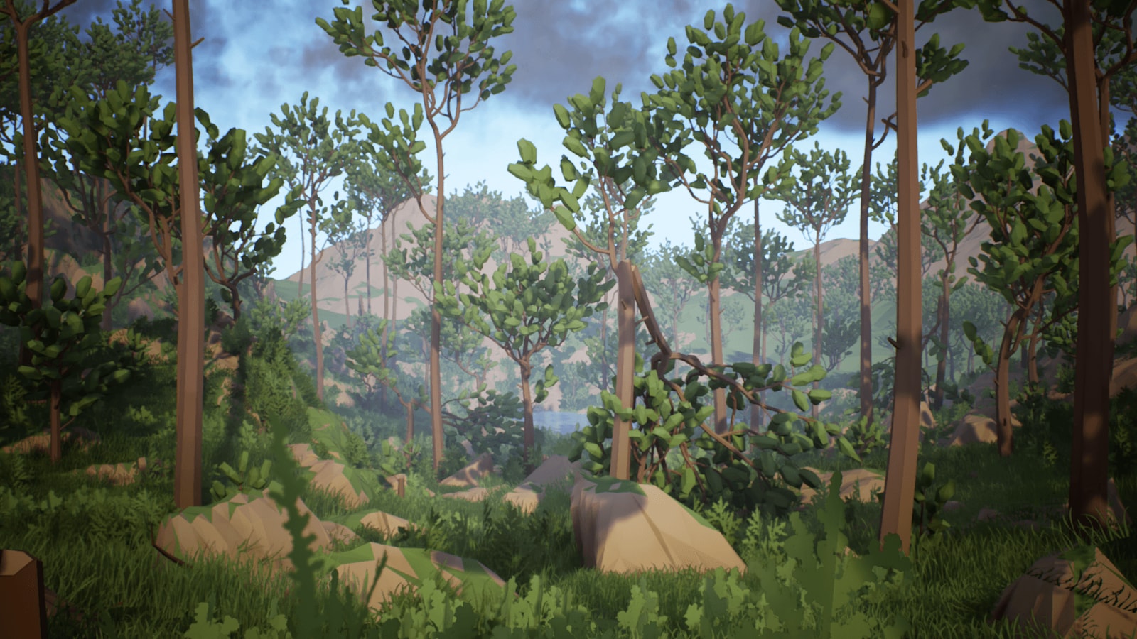 olberts low poly: temperate forest