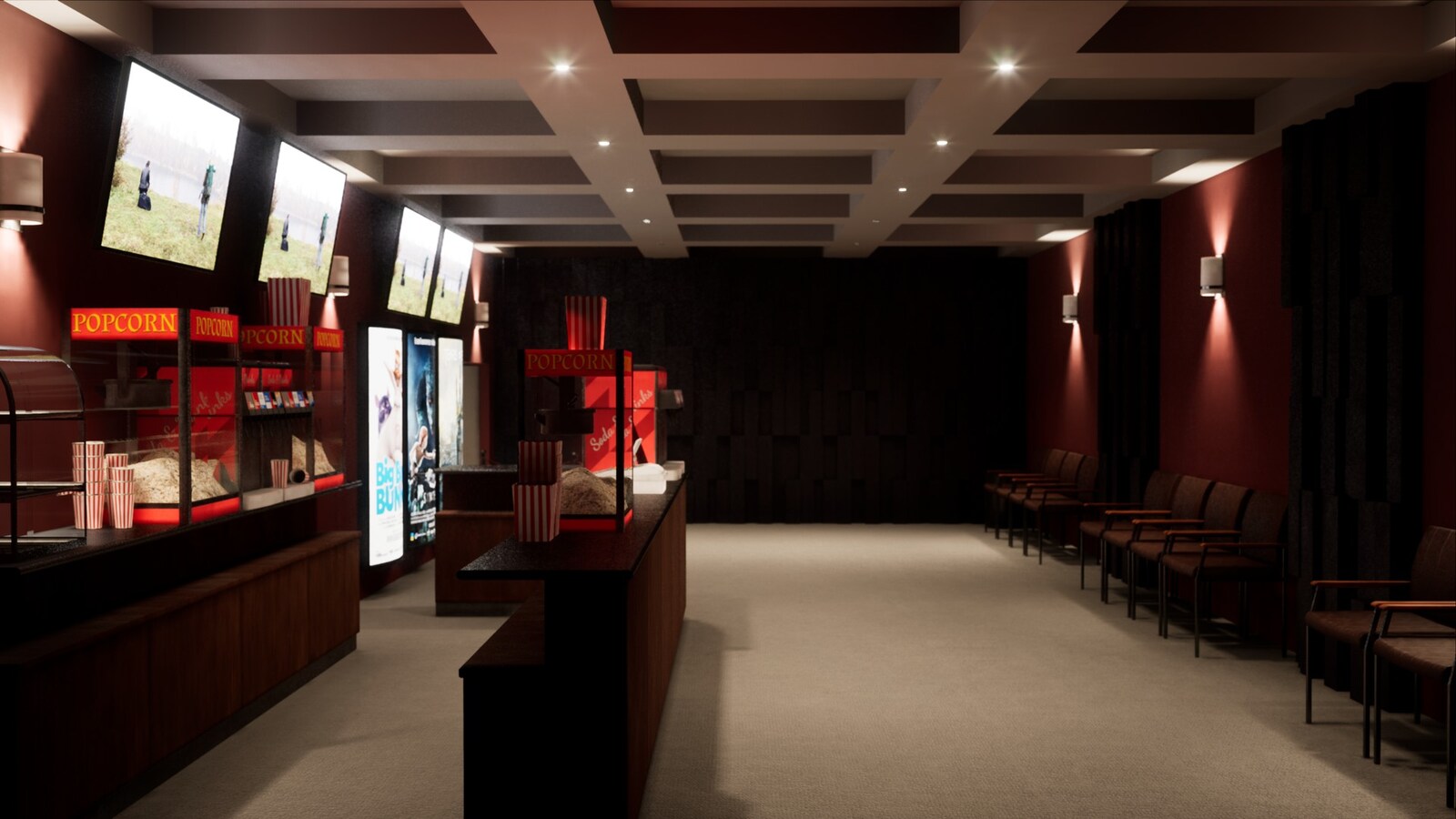 Movie Theater Pack Realistic Movie Theater Props in Props UE