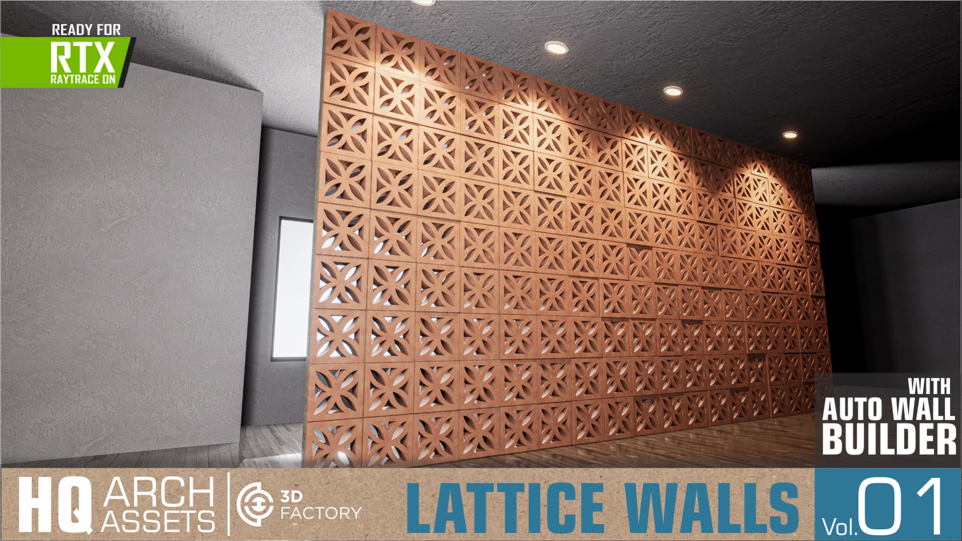 HQ Lattice Walls Vol. 1 in Architectural Visualization UE Marketplace
