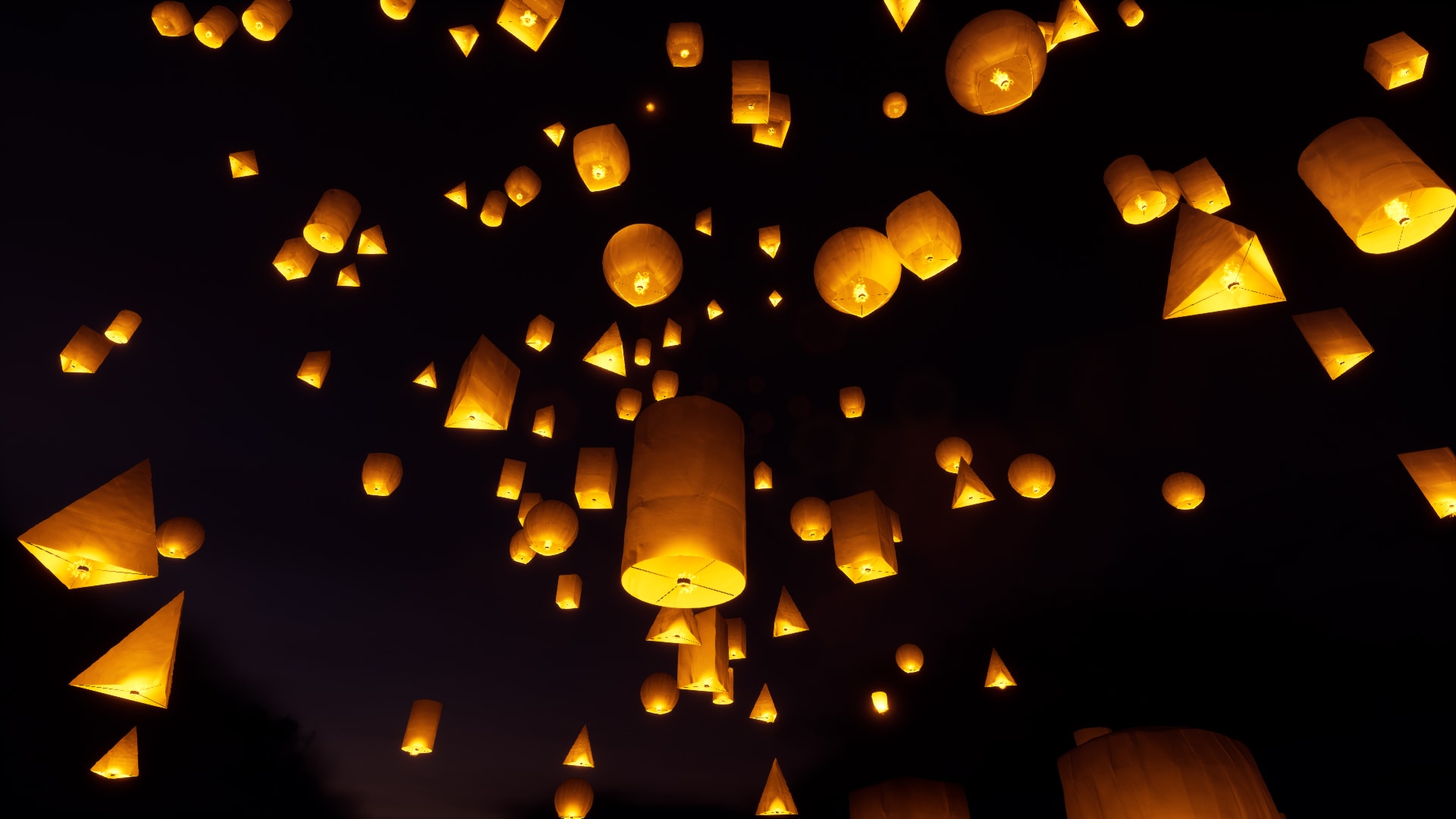 Niagara Sky Lanterns in Visual Effects UE Marketplace