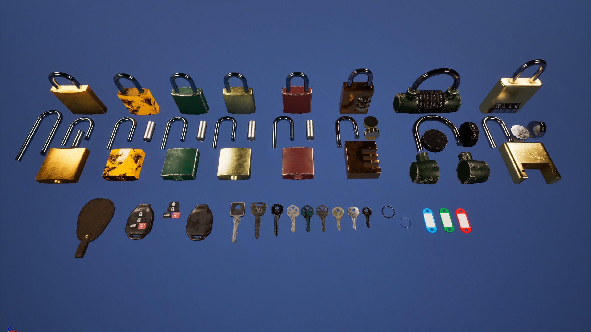 Locks and Keys in Props UE Marketplace