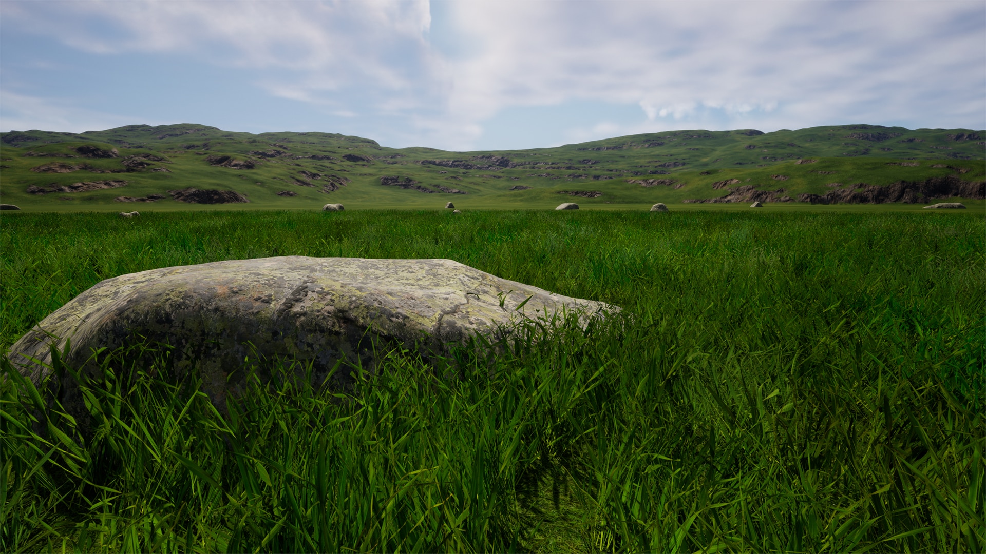 Procedural Grasslands Ecosystem in Environments UE Marketplace