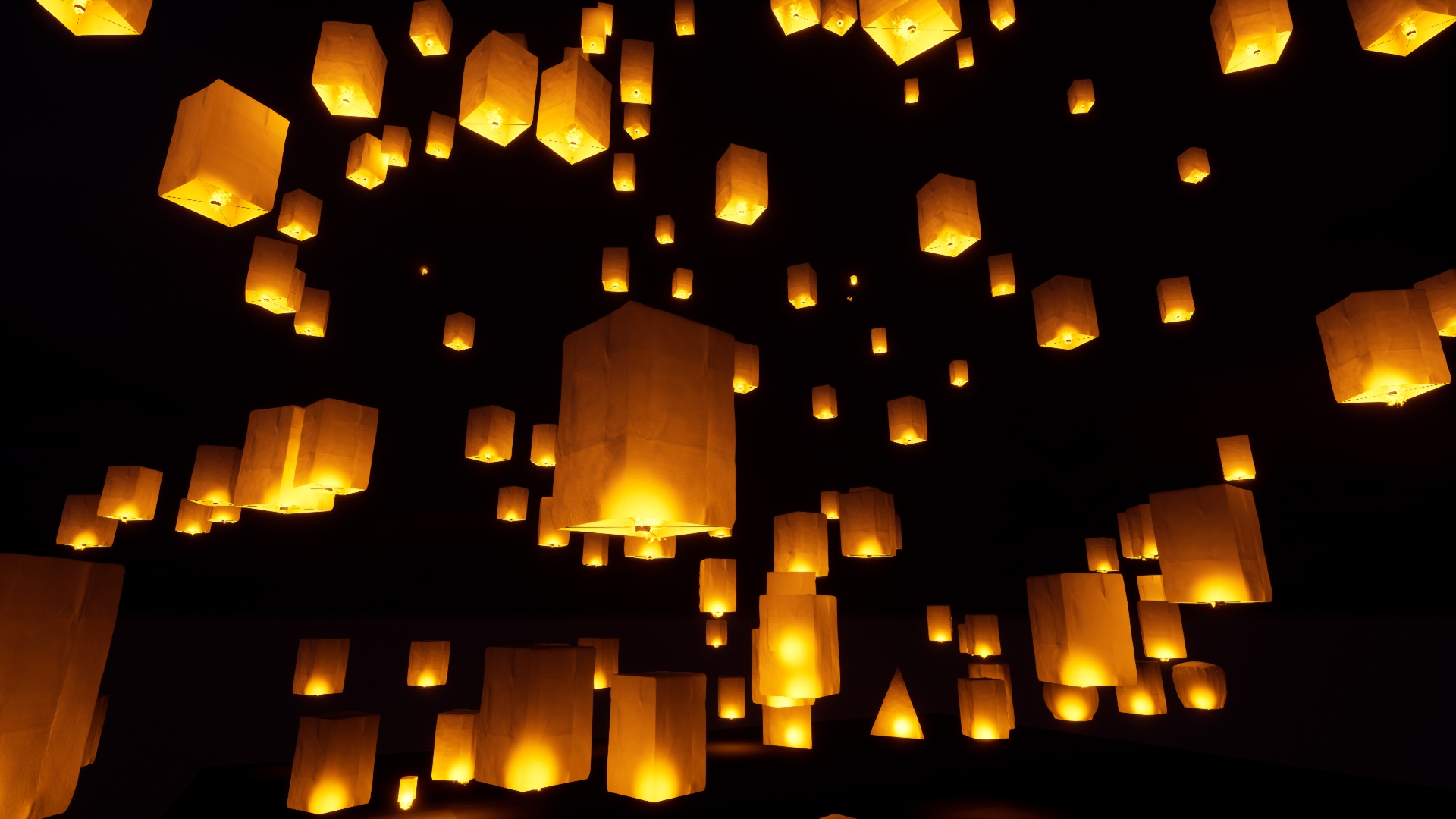 Niagara Sky Lanterns in Visual Effects UE Marketplace