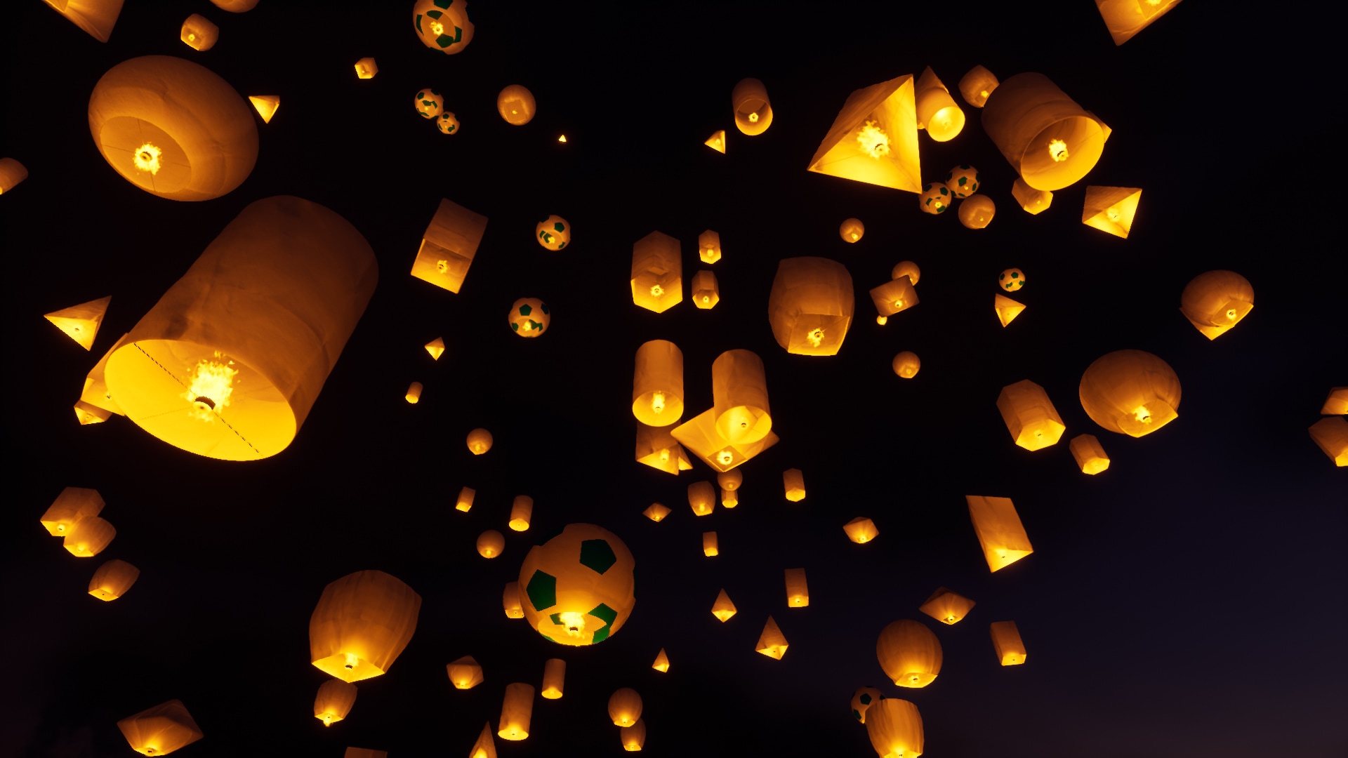 Niagara Sky Lanterns in Visual Effects UE Marketplace