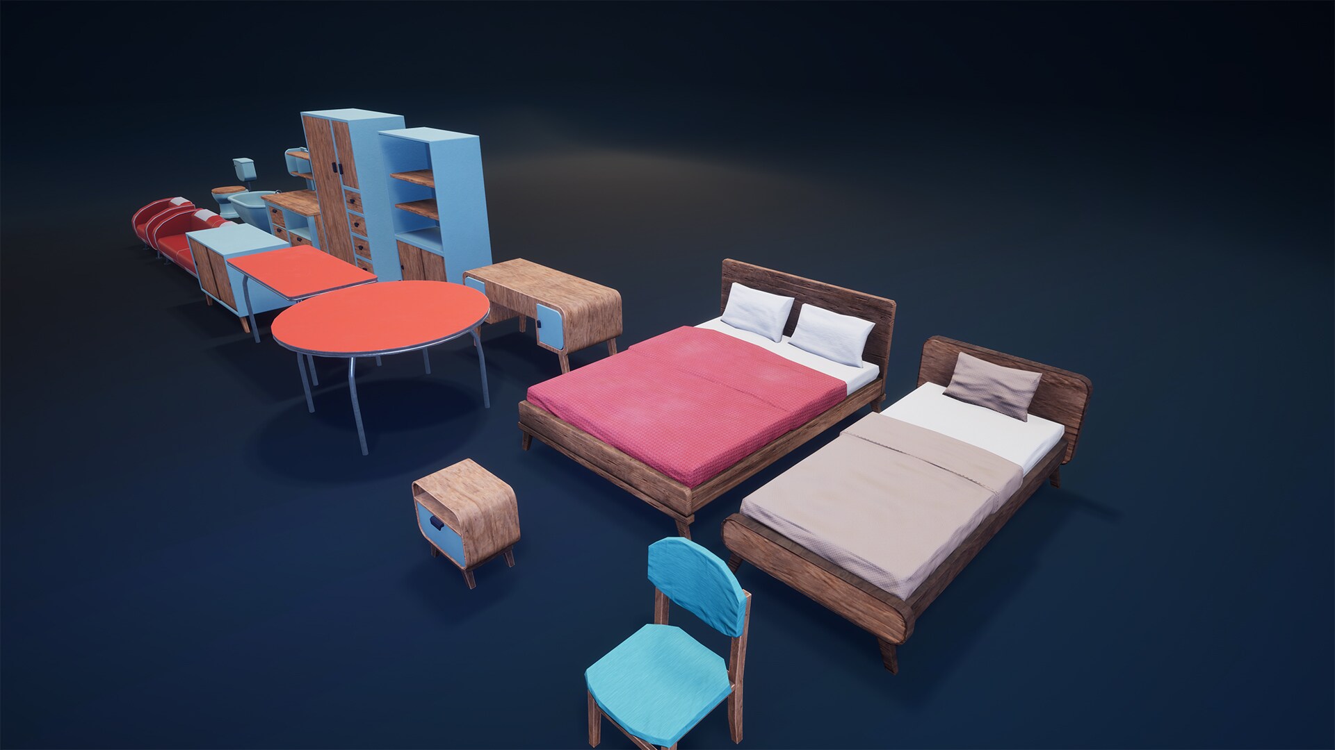 Retro Furniture In Props UE Marketplace