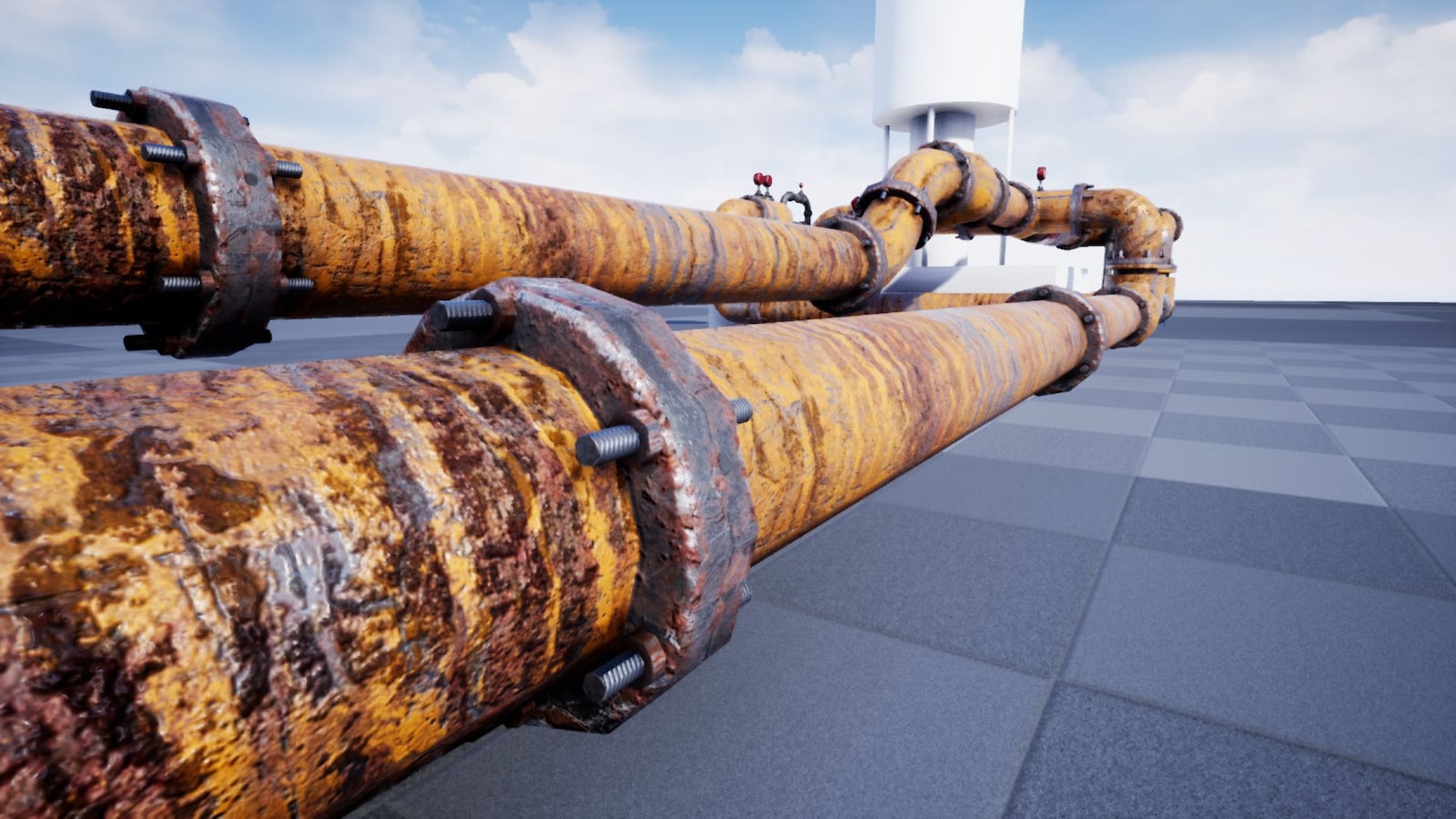 Modular Industrial Pipes in Props UE Marketplace
