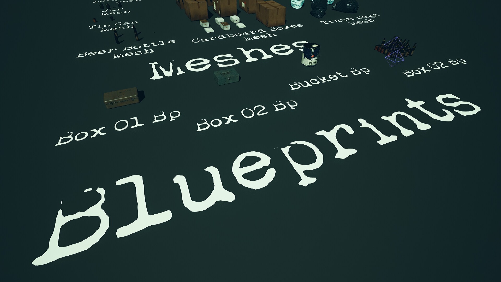 Basement Props and Cardboard Boxes Pack in Props UE Marketplace