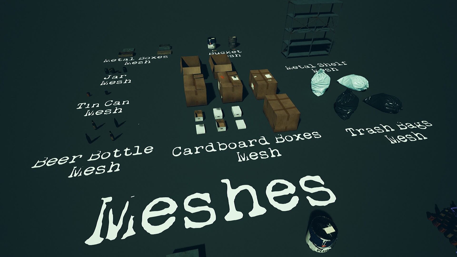 Basement Props and Cardboard Boxes Pack in Props UE Marketplace