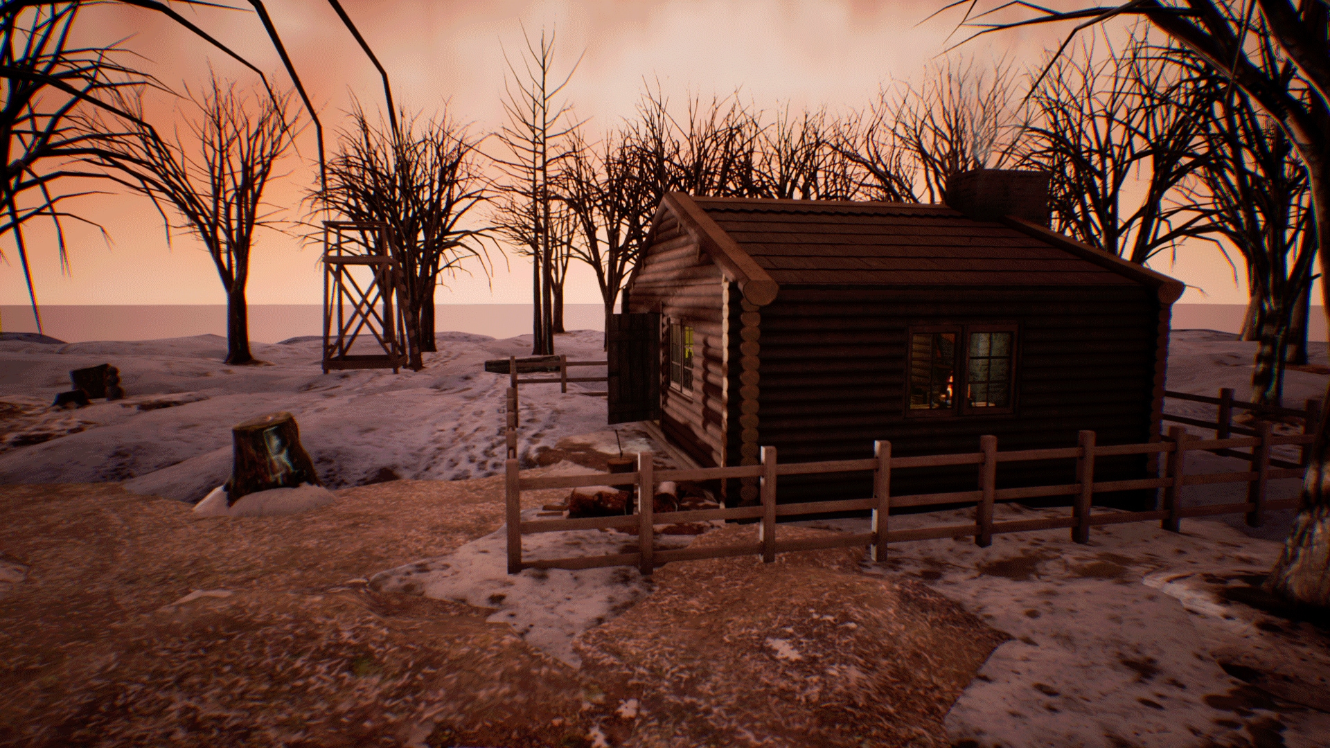 Hunter's hut modular house and props in Environments UE Marketplace