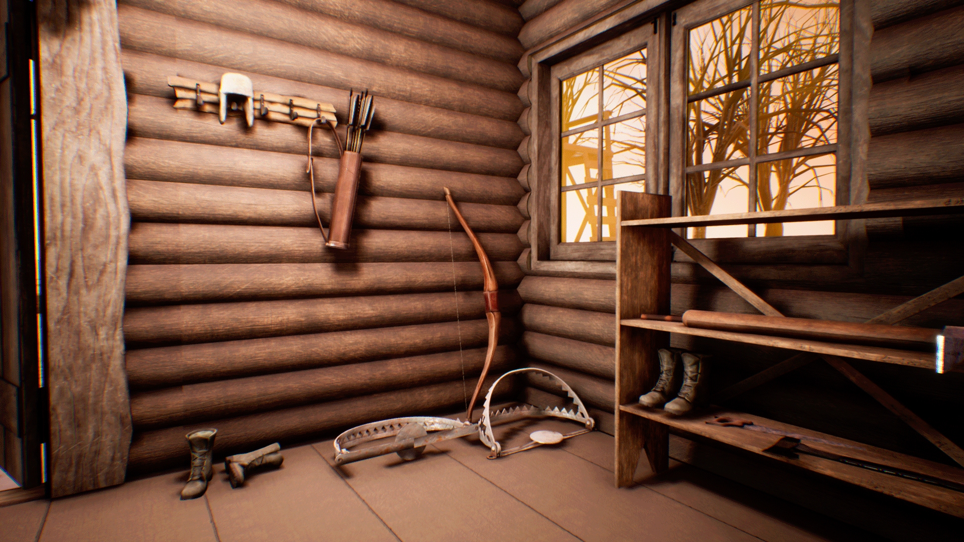 Hunter's hut modular house and props in Environments UE Marketplace