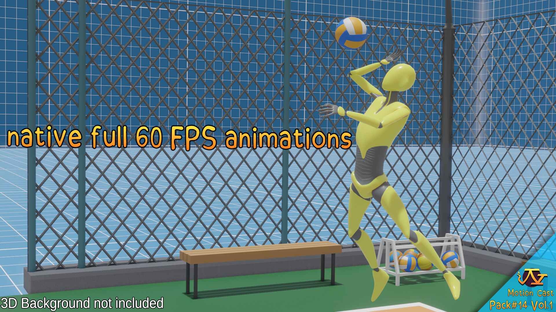 Volleyball animations (Motion Cast14 Vol.1) in Animations UE
