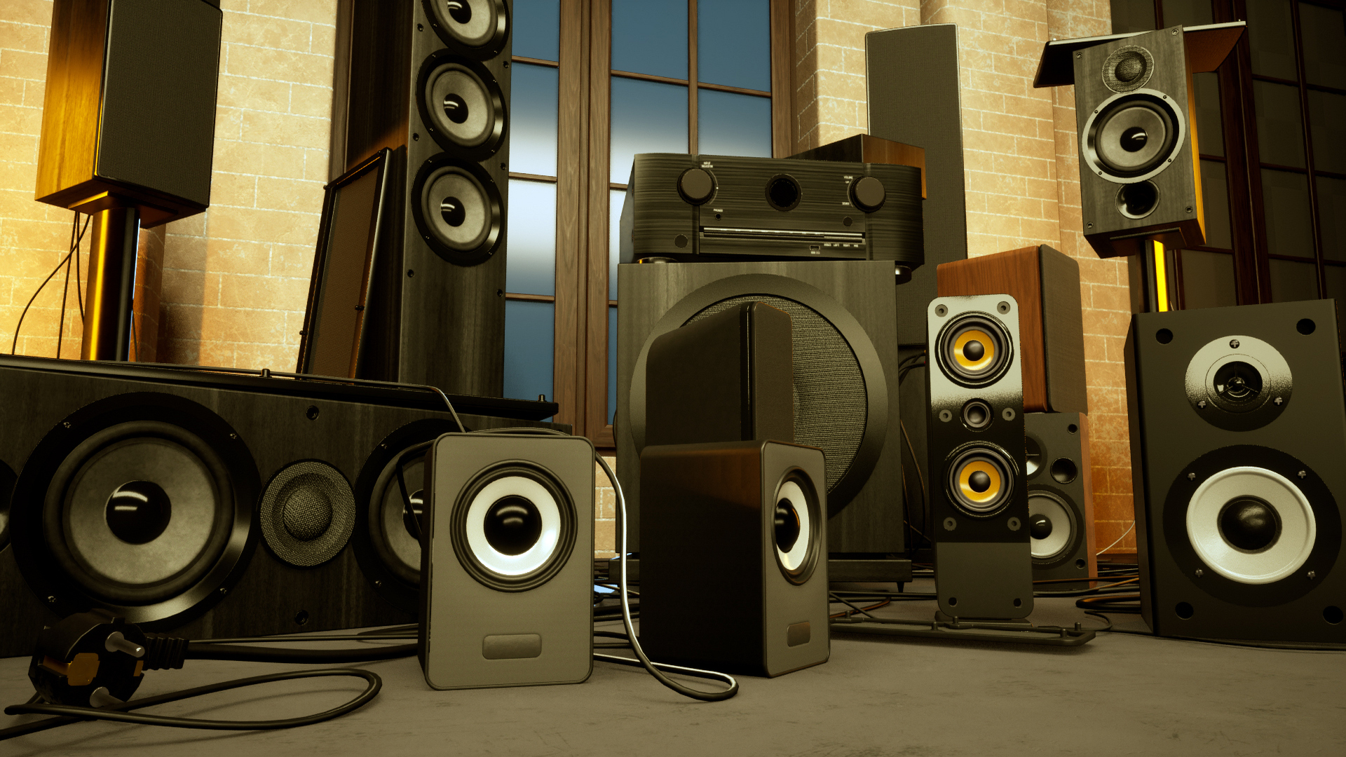 Music speakers and wires