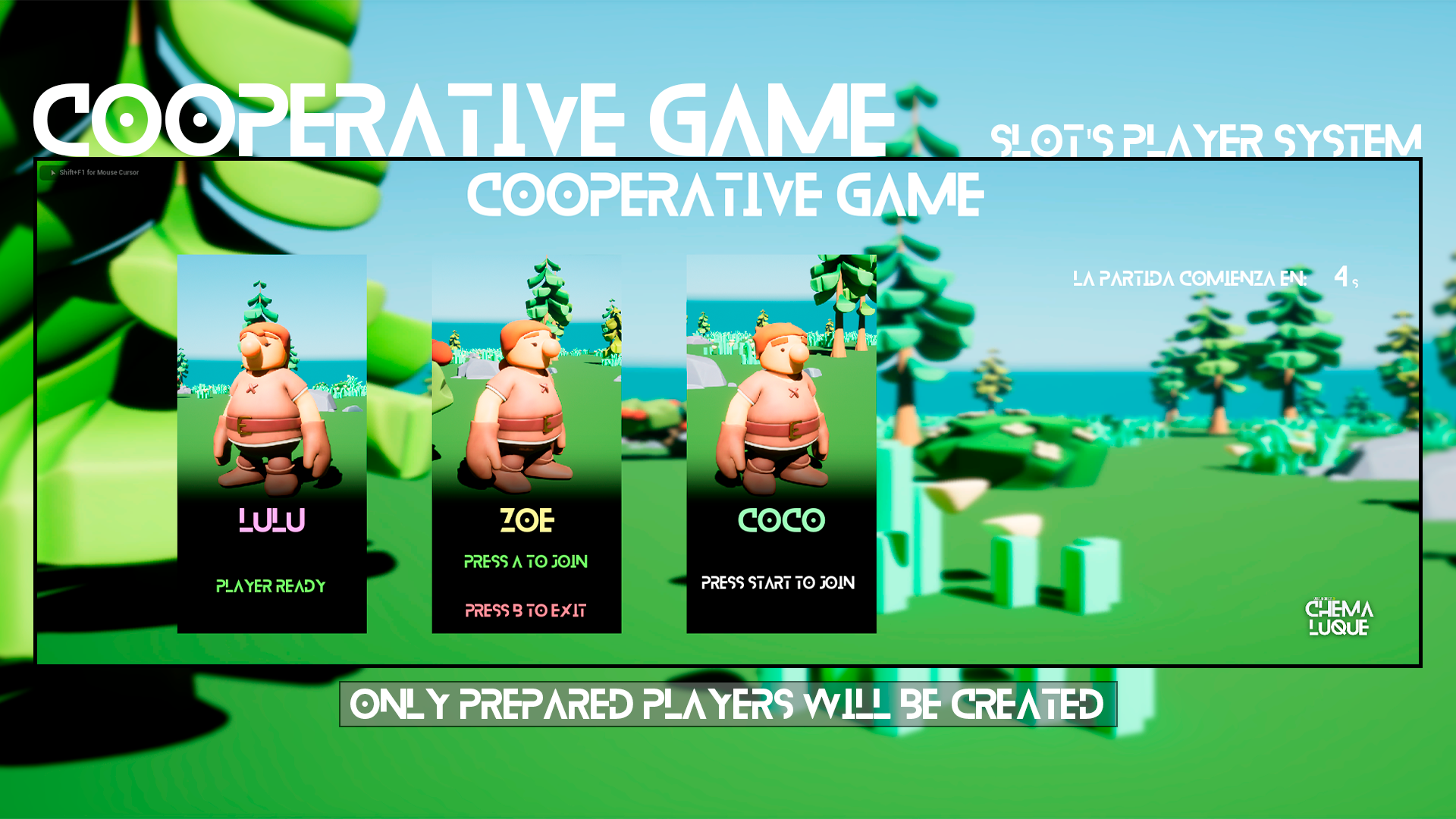 Main Menu For Coop Game