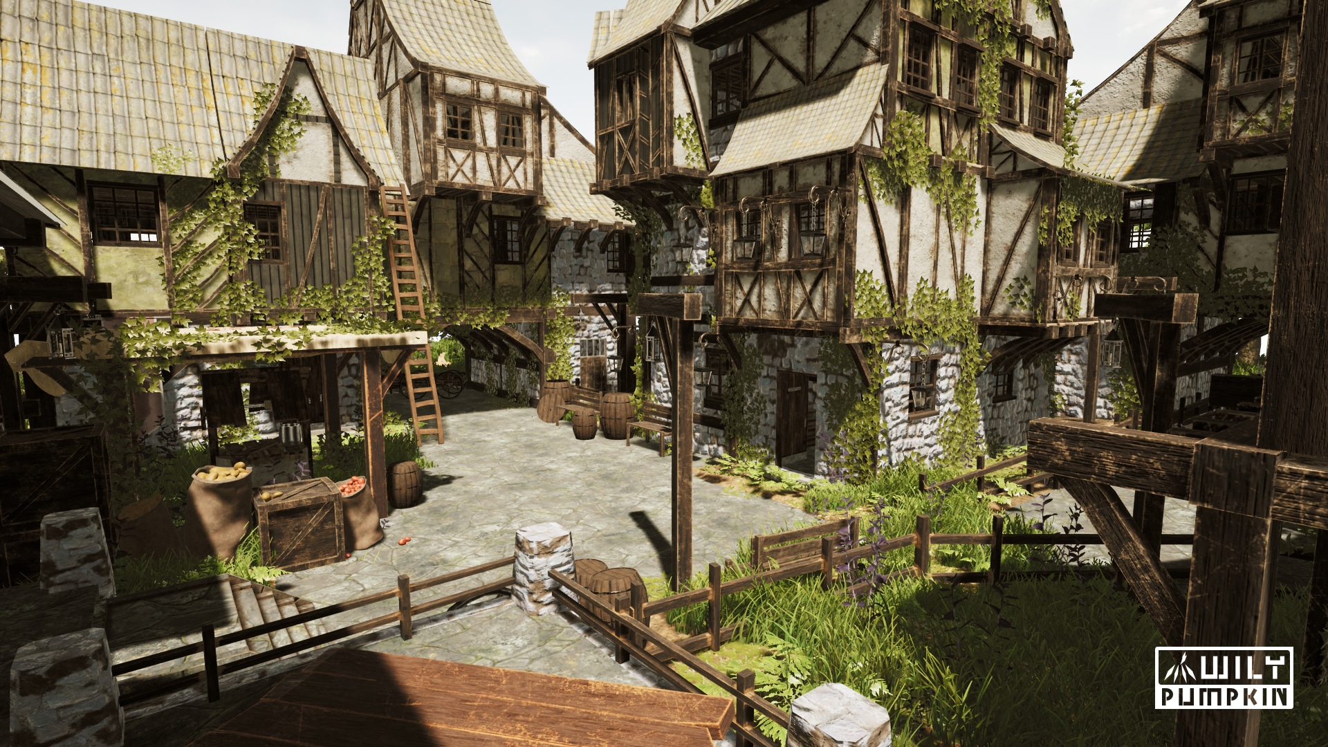 Modular Medieval Town with Interior