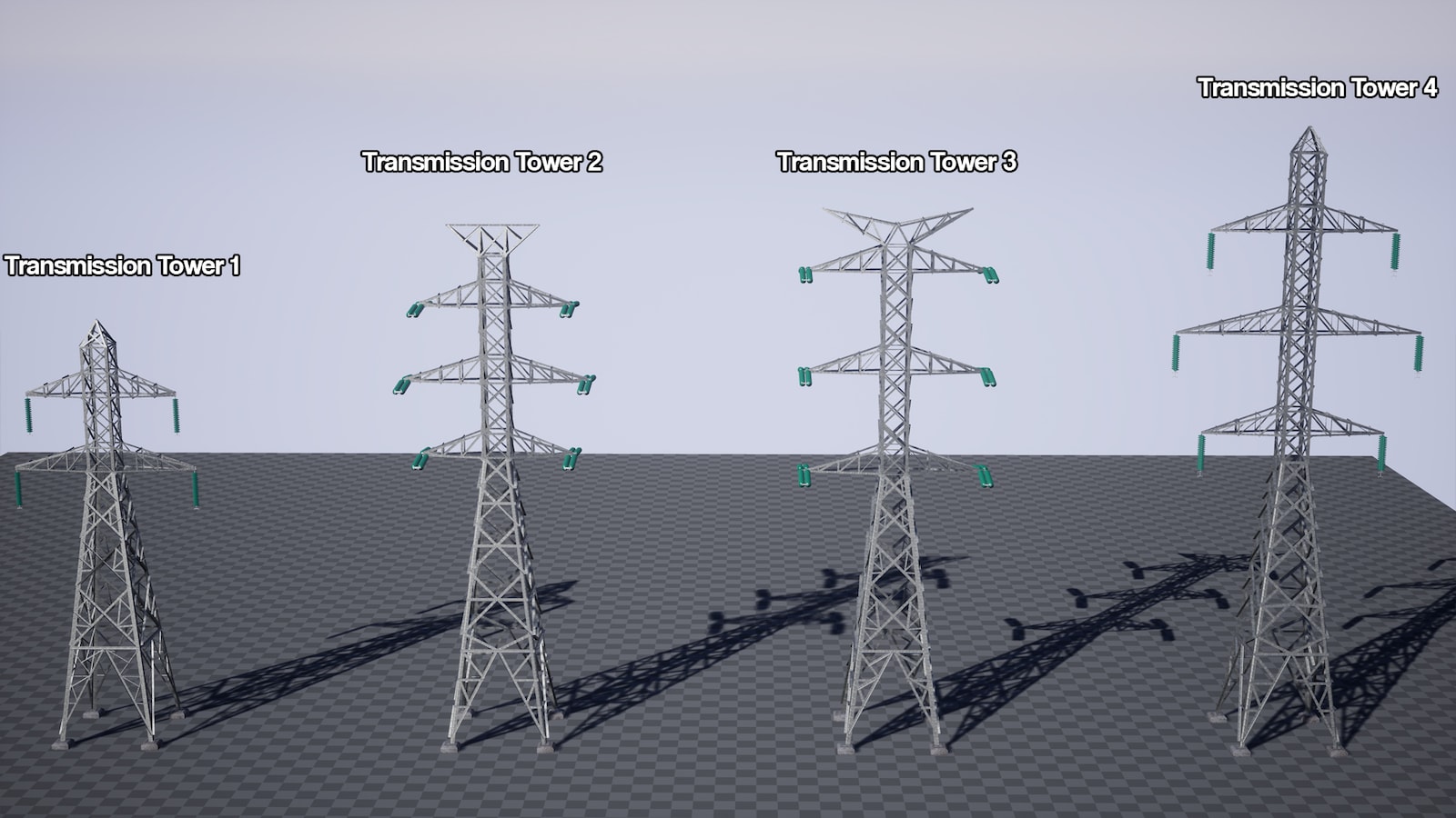 Procedural Powerline Generator in Props UE Marketplace