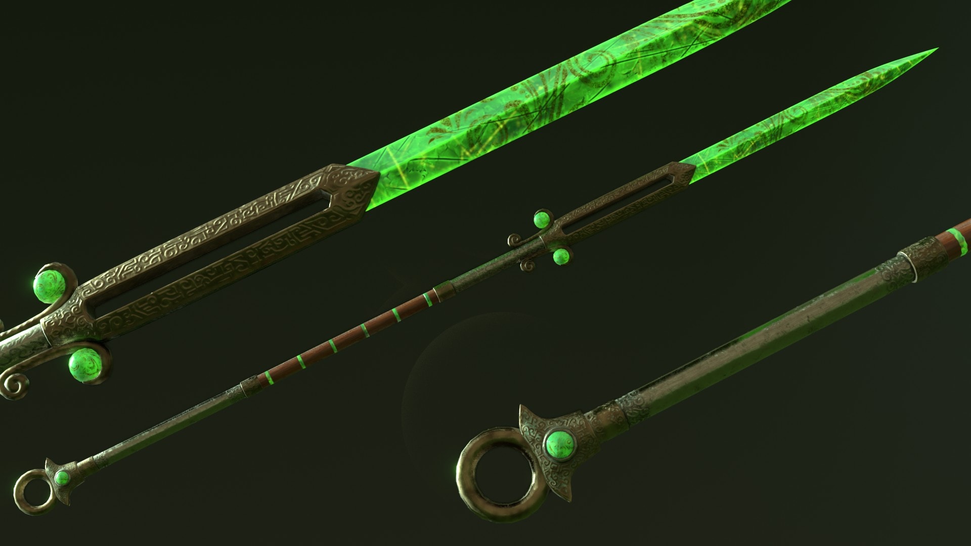Fantasy Jade Weapon Set in Weapons UE Marketplace
