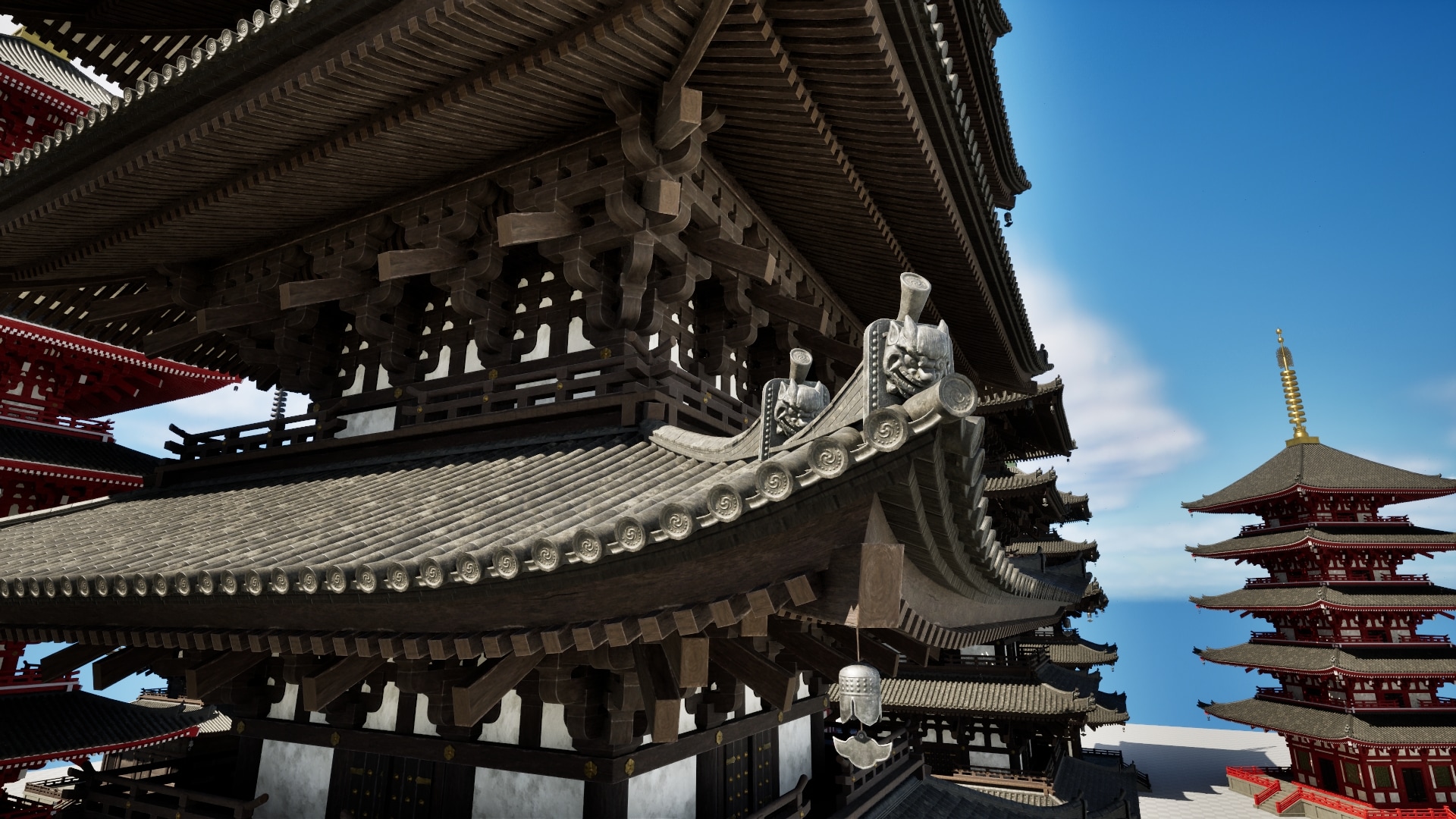 在道具创建的Japanese Pagoda Kit 虚幻引擎商城