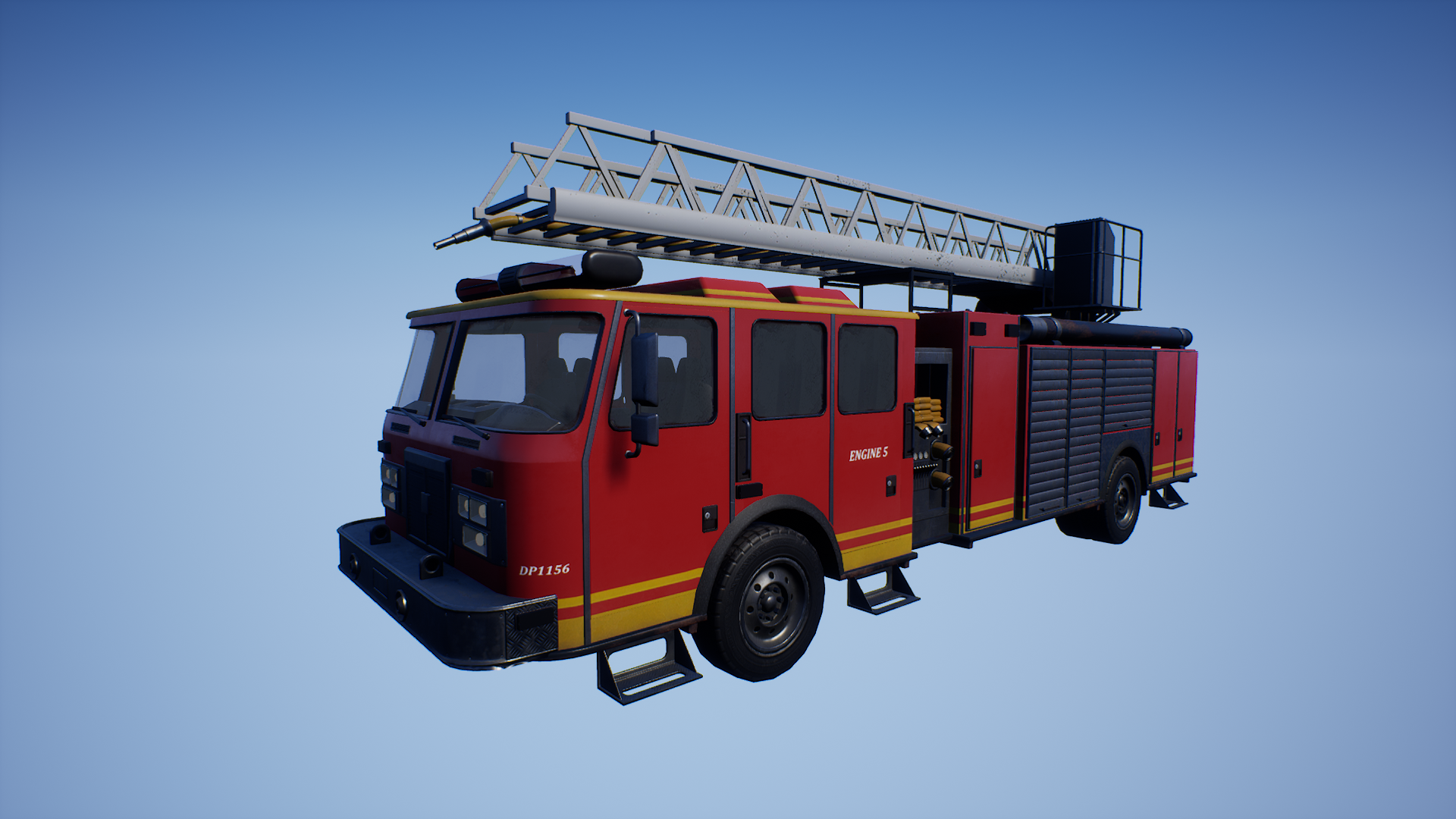Drivable Firetruck Ladder Water