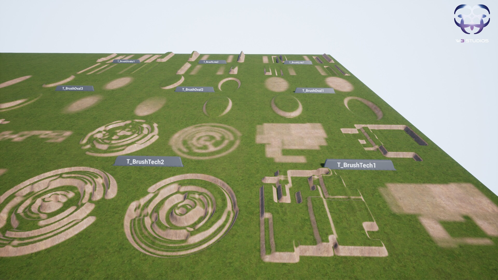 Landscape Brushes in Textures UE Marketplace