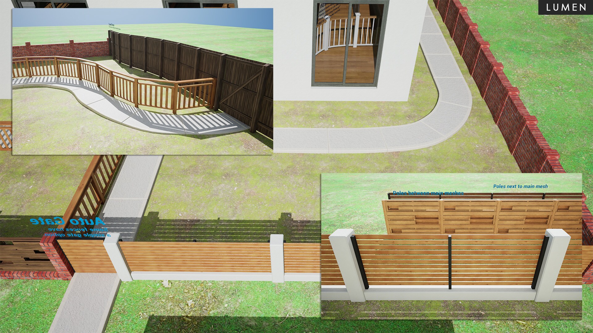 Spline Blueprints, Railings, Fences in Architectural Visualization UE