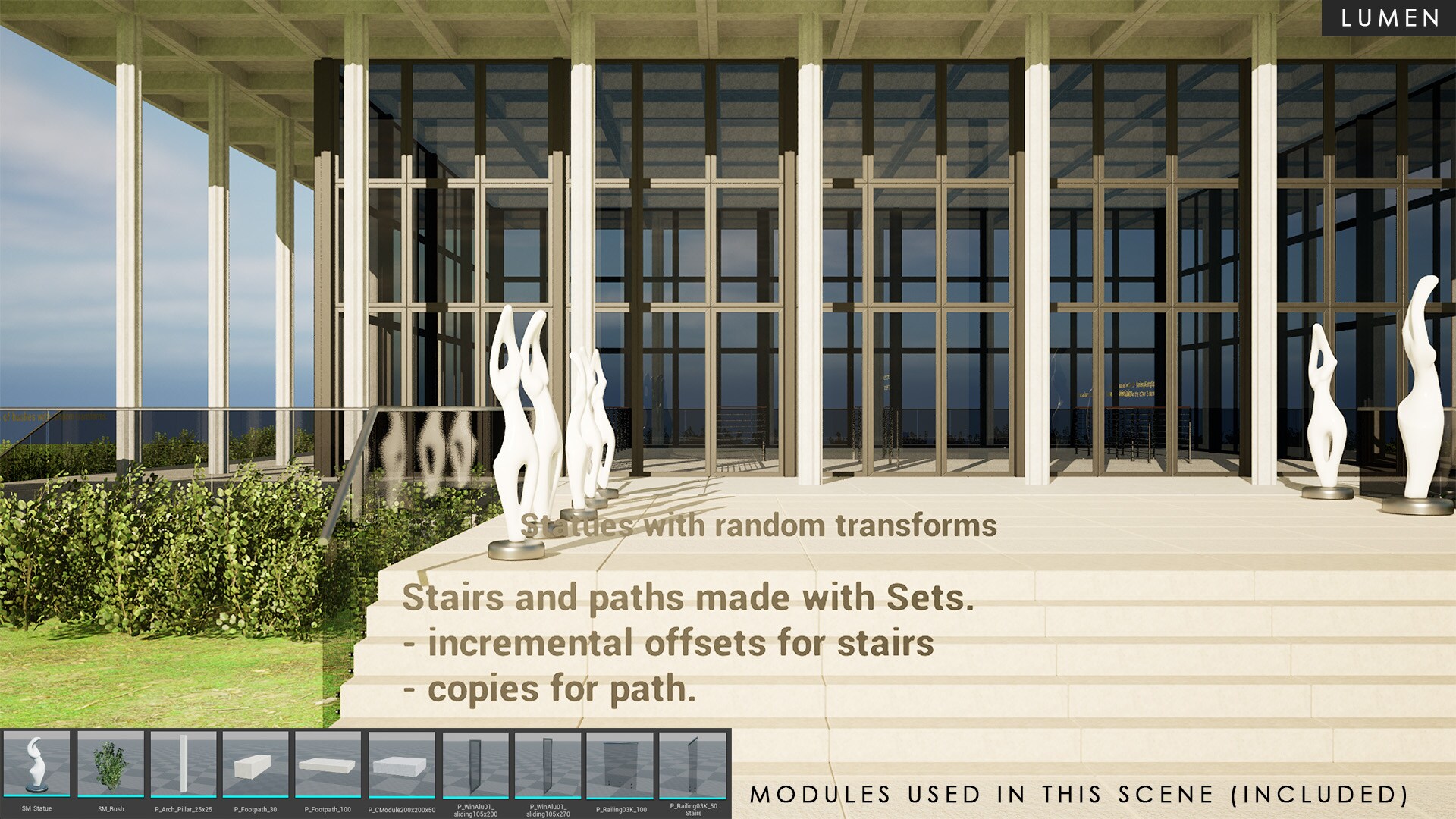 Spline Blueprints, Railings, Fences in Architectural Visualization UE