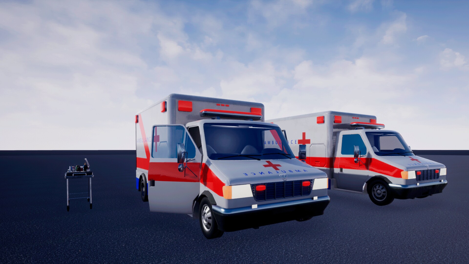Medical equipment car, props in Props UE Marketplace
