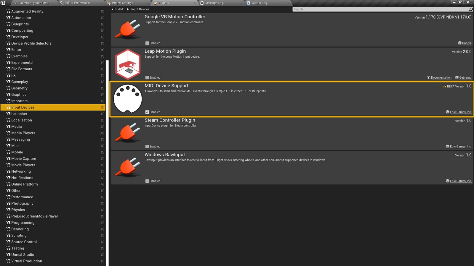 在蓝图创建的virtual Midi Keyboard 虚幻引擎商城