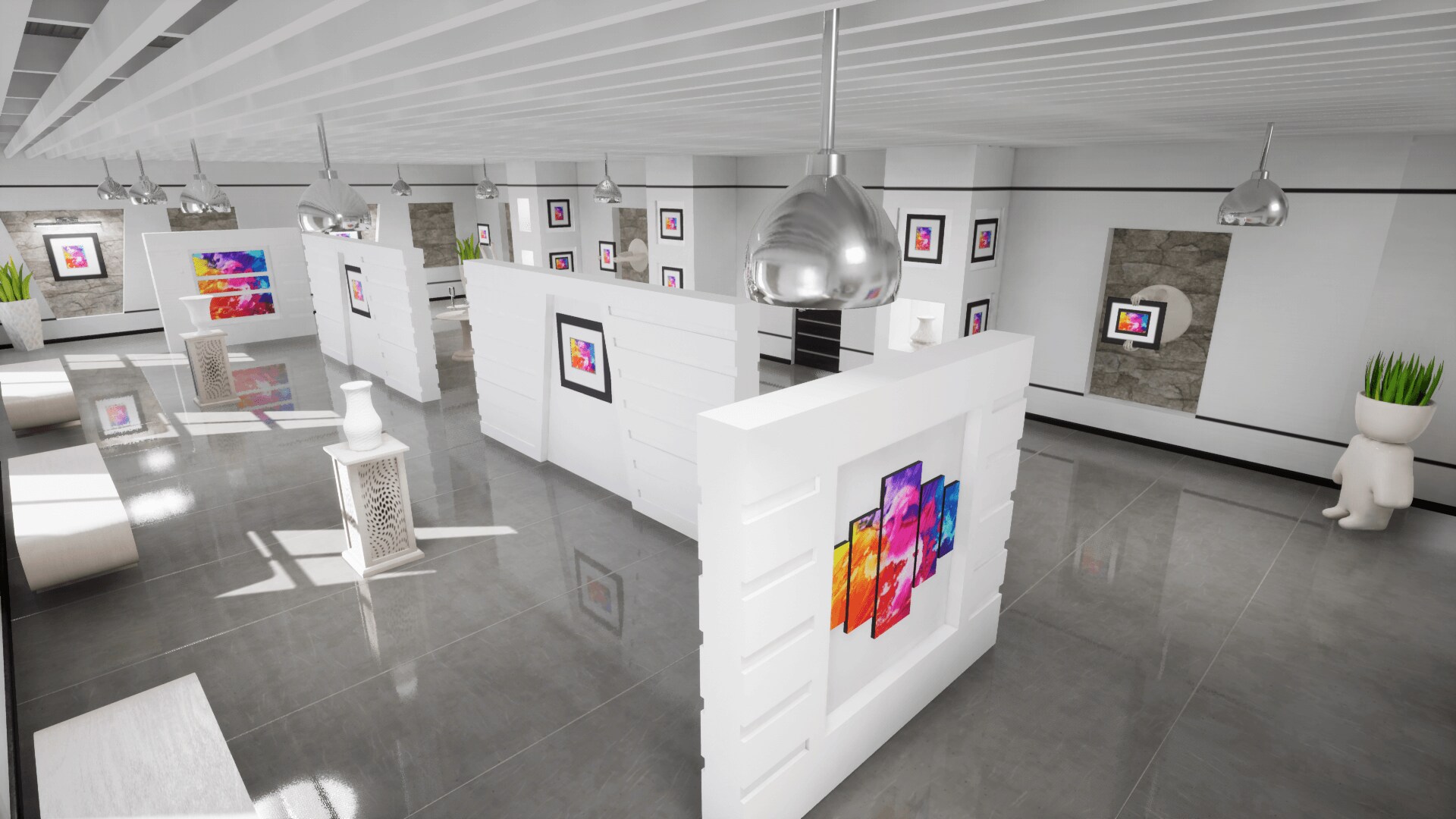Modern Gallery in Architectural Visualization - UE Marketplace