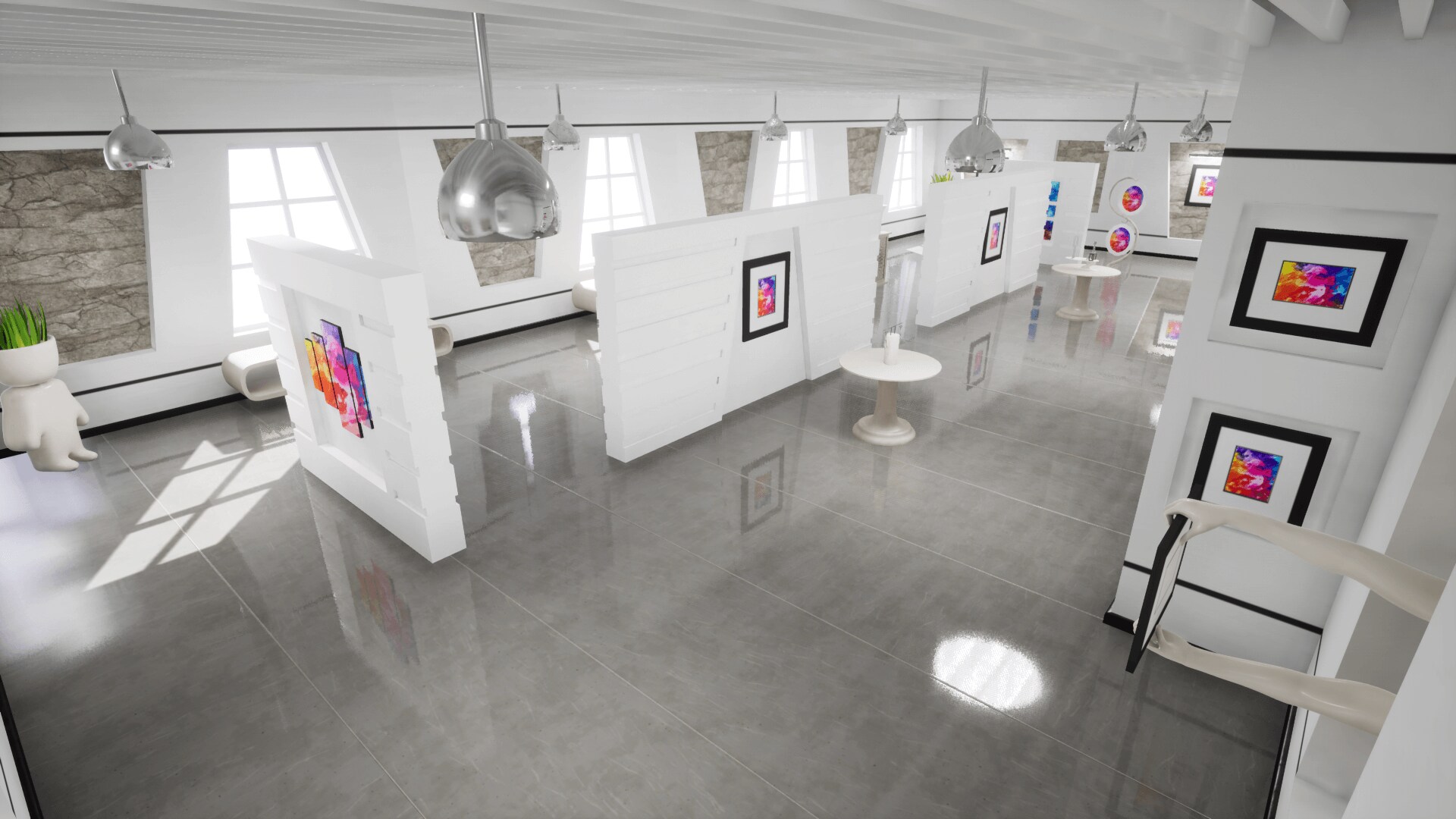 Modern Gallery in Architectural Visualization - UE Marketplace
