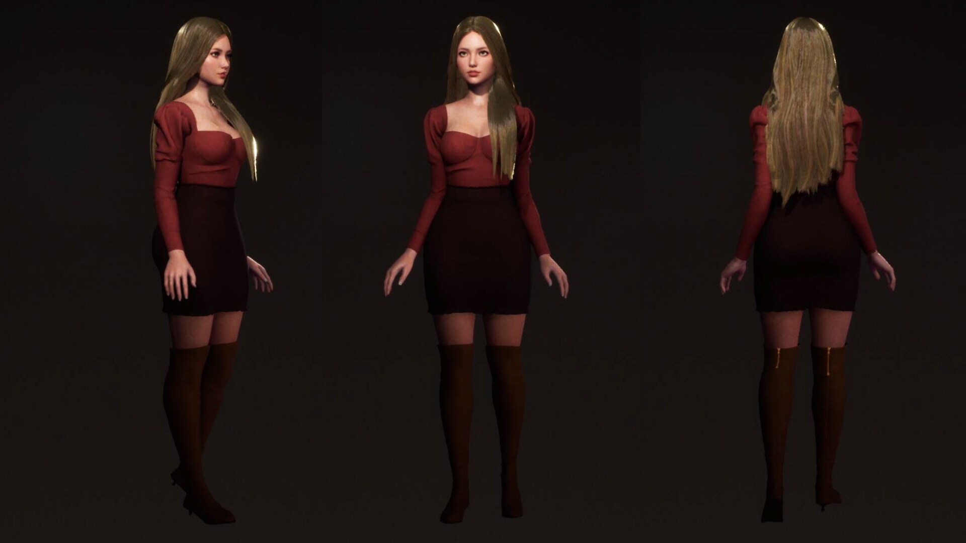 在角色创建的F2 Modern Girl Lily 虚幻引擎商城