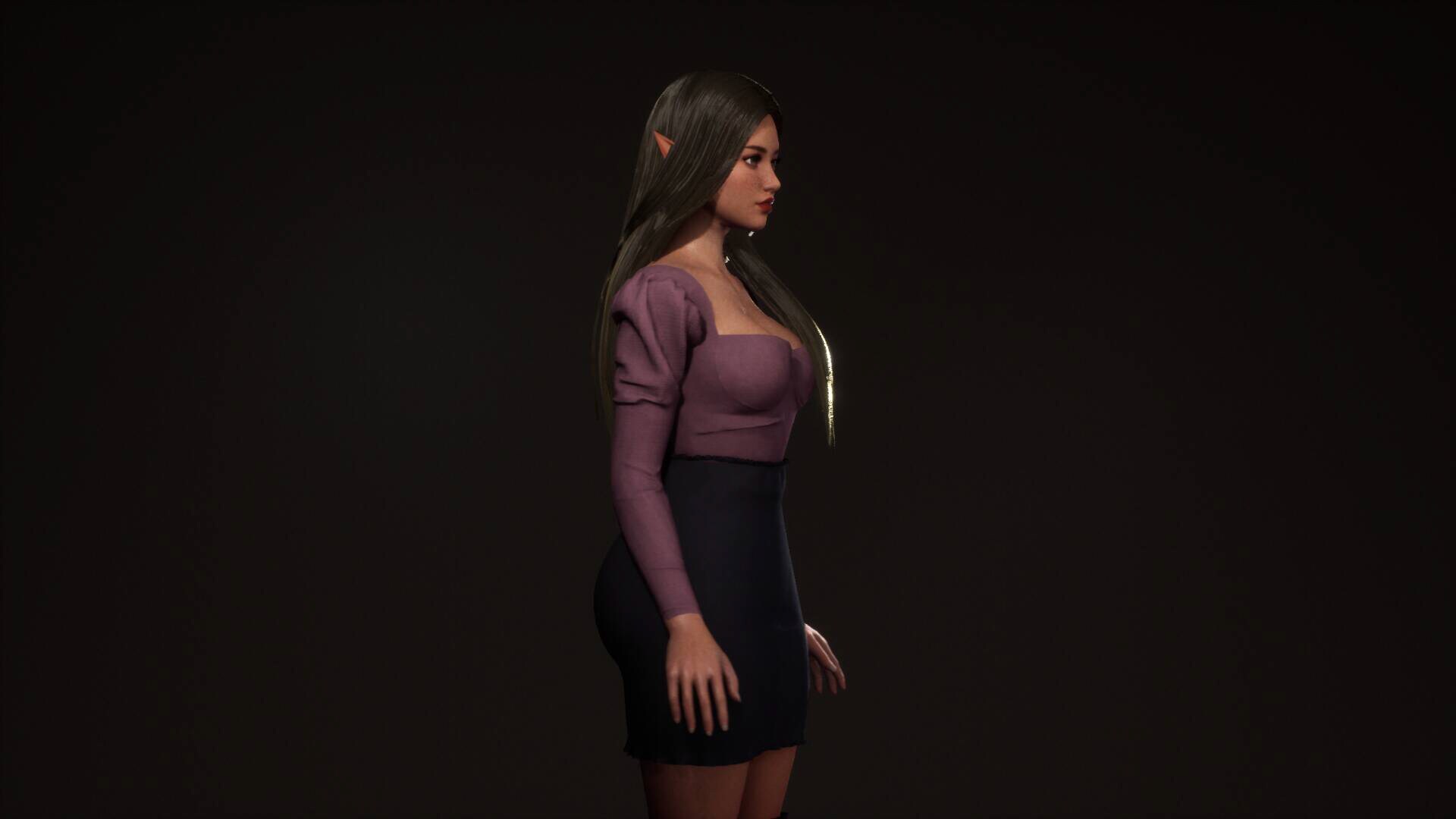 在角色创建的F2 Modern Girl Lily 虚幻引擎商城