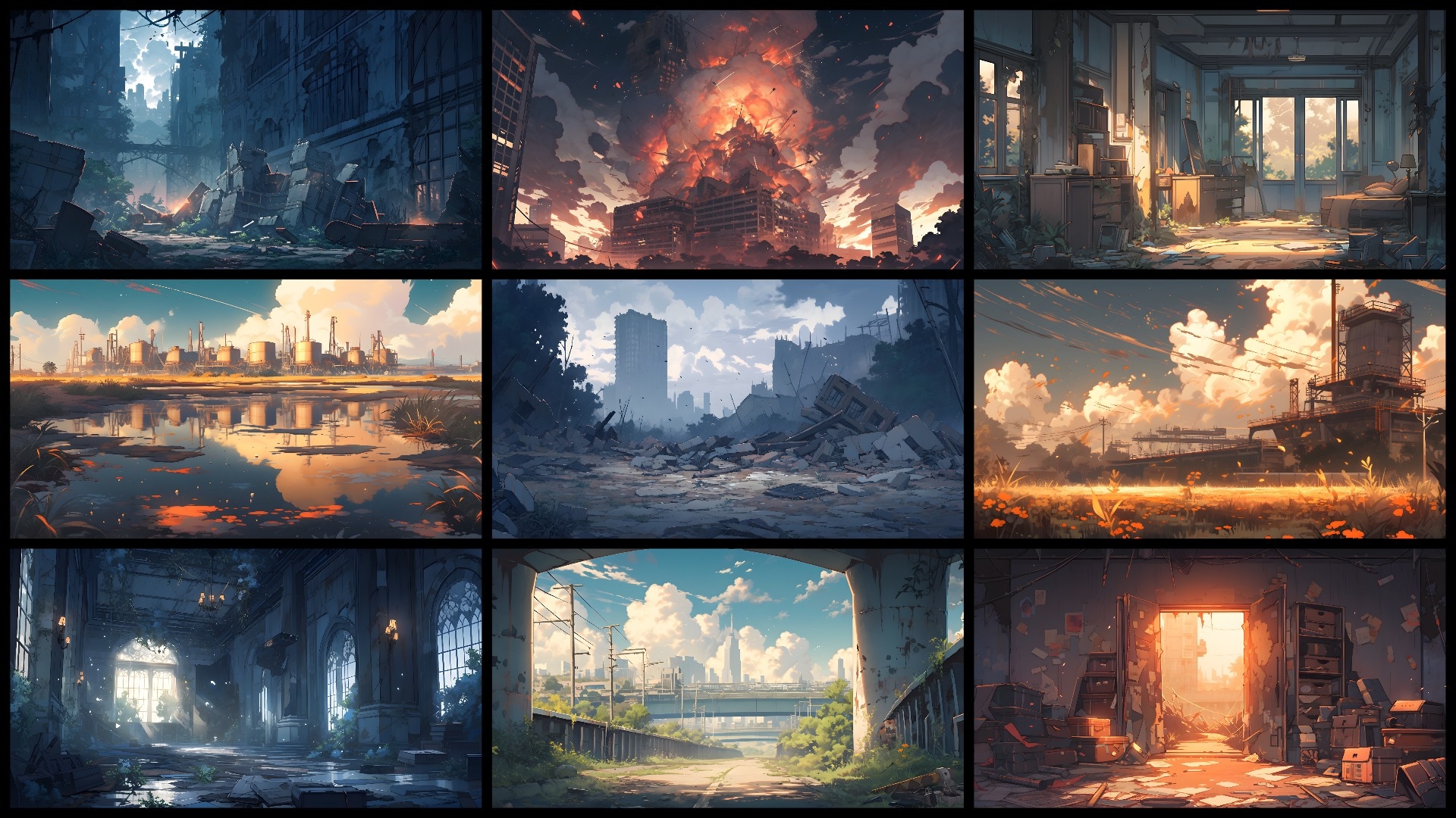 4K Background Apocalypse and War Set 1 in 2D Assets - UE Marketplace