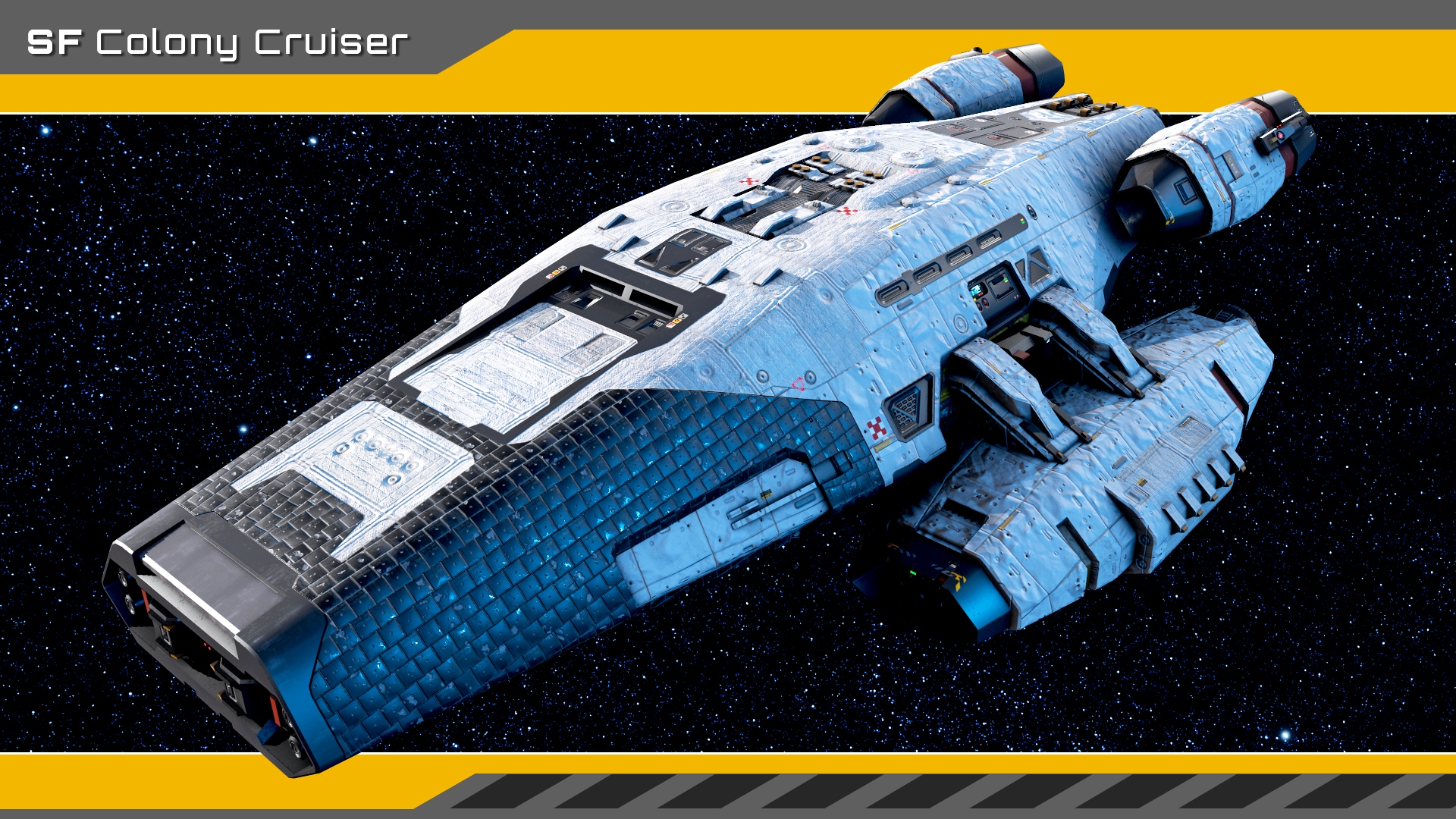 Colony Cruiser Spaceship with Flight System