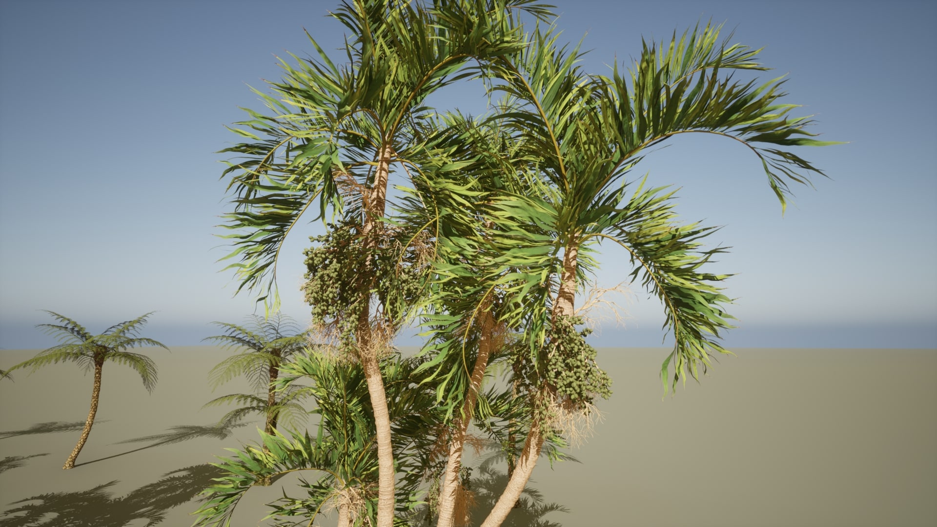 Realistic tropical palm trees in Props UE Marketplace