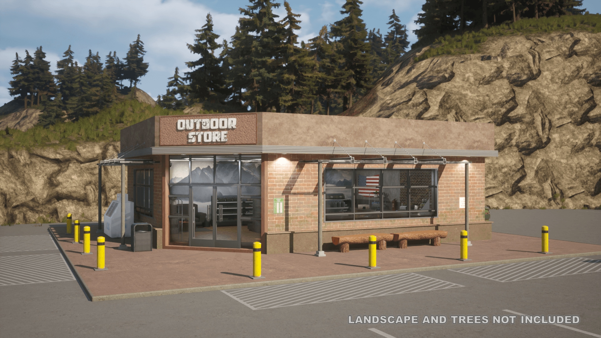 Outdoor survival store in Props UE Marketplace