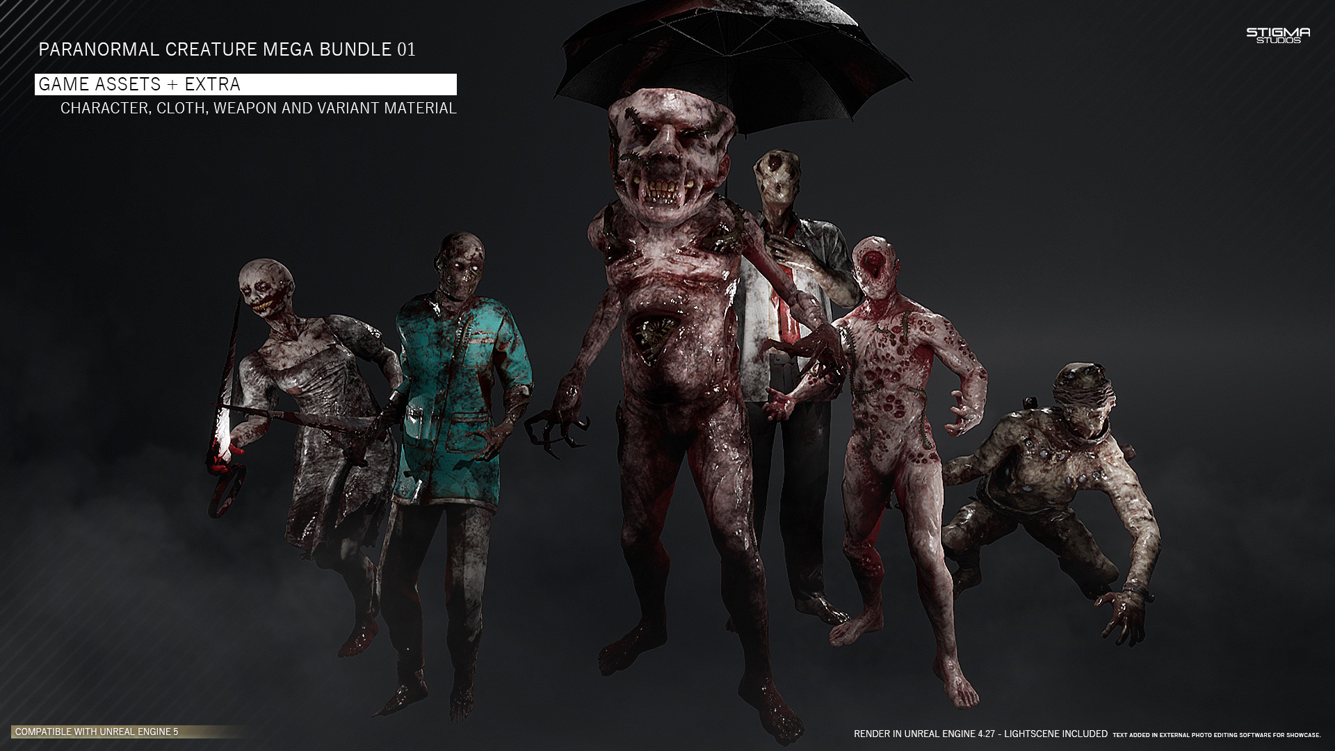 Paranormal Creature Mega Bundle 01 - Game Assets + Extra